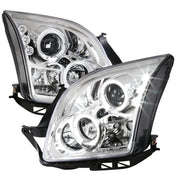 2006-2009 Ford Fusion Dual Halo Projector Headlights Chrome/Clear Lens