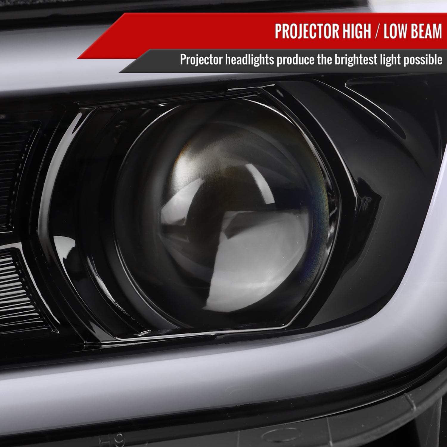 2014-2015 Chevy Camaro LED Projector Headlights Turn Signal Lights Black