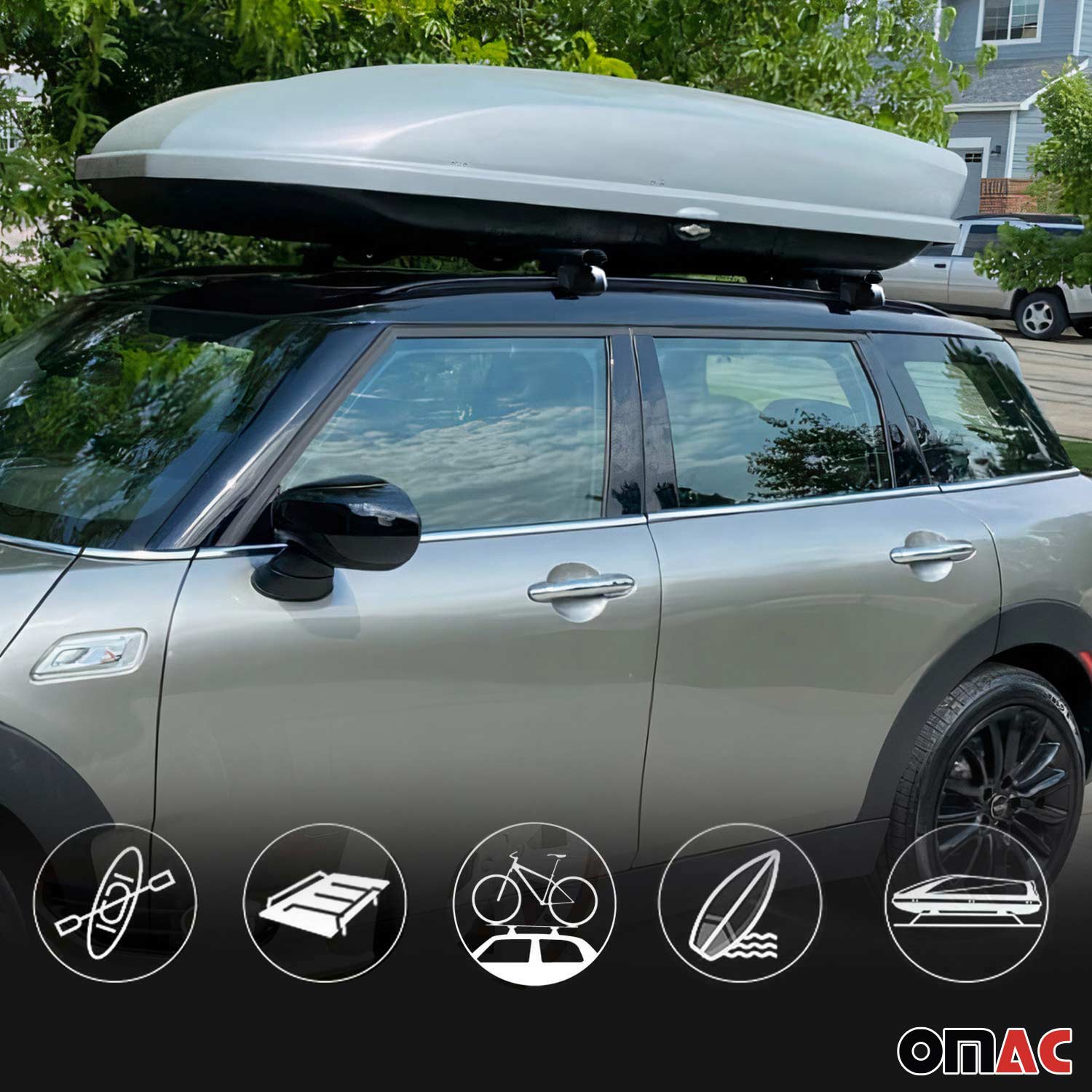 2020-2026 Volkswagen Atlas Cross Sport Roof Rack Cross Bars Black