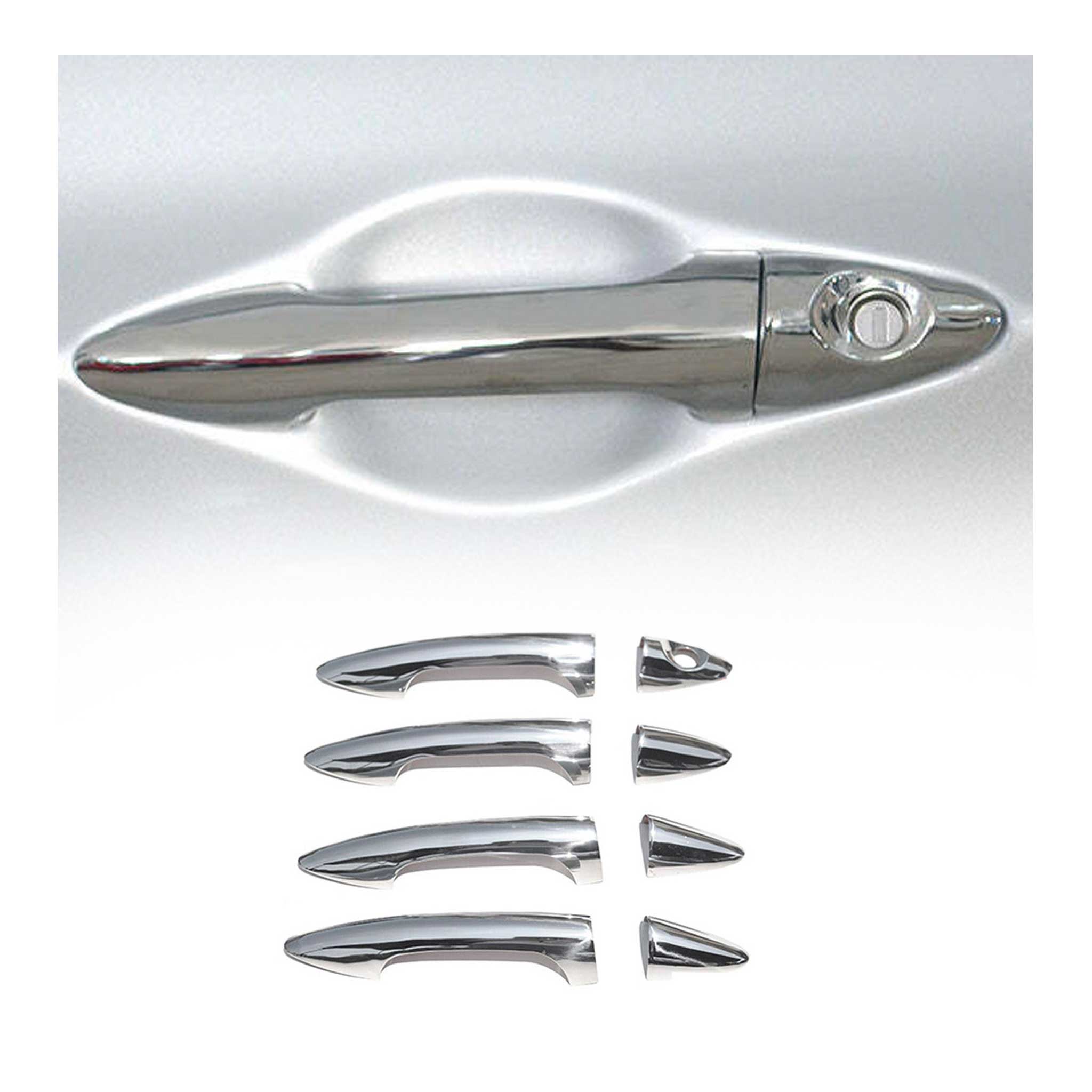 2012-2017 Hyundai Accent Car Door Handle Cover Protector Stainless Steel 8 Pcs