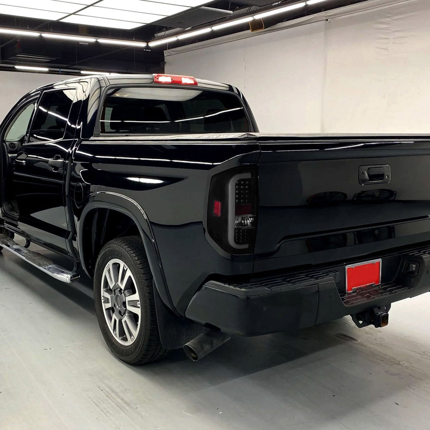 2014-2021 Toyota Tundra White Bar LED Tail Lights Glossy Black/Smoke