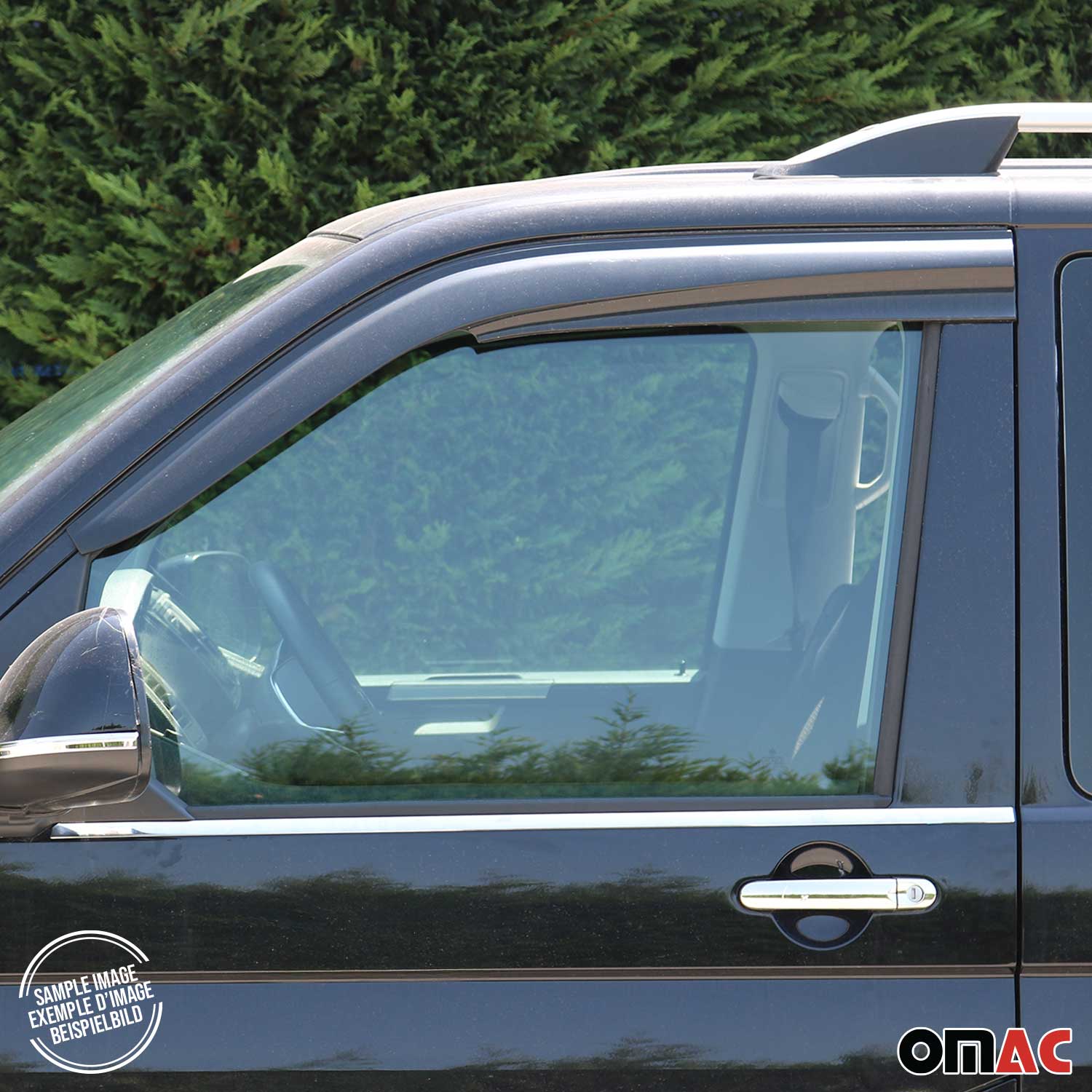 2019-2026 Mercedes Sprinter W907 910 Bug Shield Deflector & Window Visor Kit 3Pcs Smoke