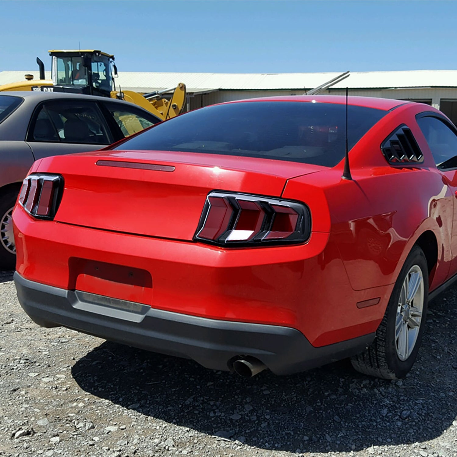 2010-2012 Ford Mustang Sequential LED Tail Lights Jet Black/Clear Lens