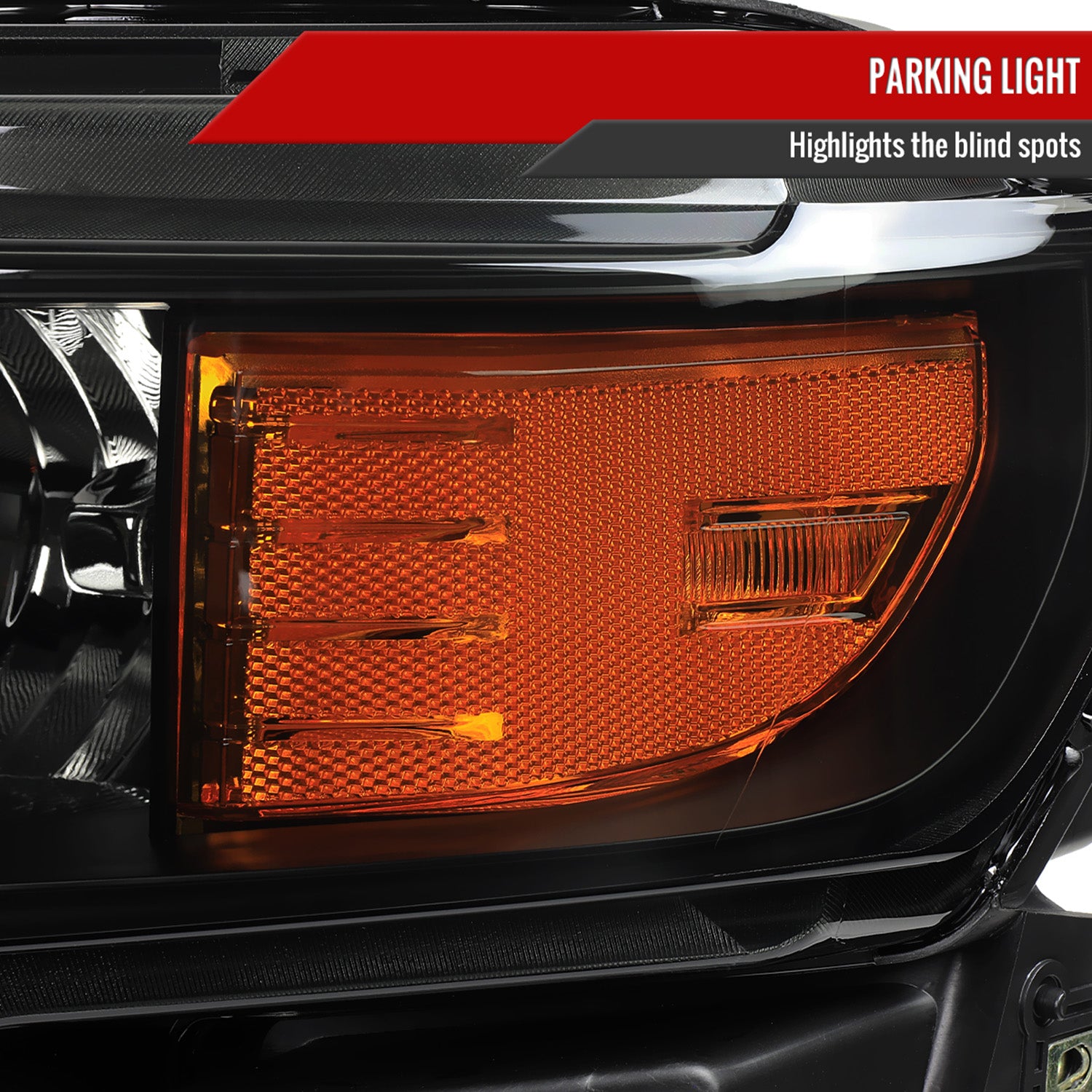 2019-2021 Chevy Silverado 1500 Factory Projector Headlight Matt Black/Smoke
