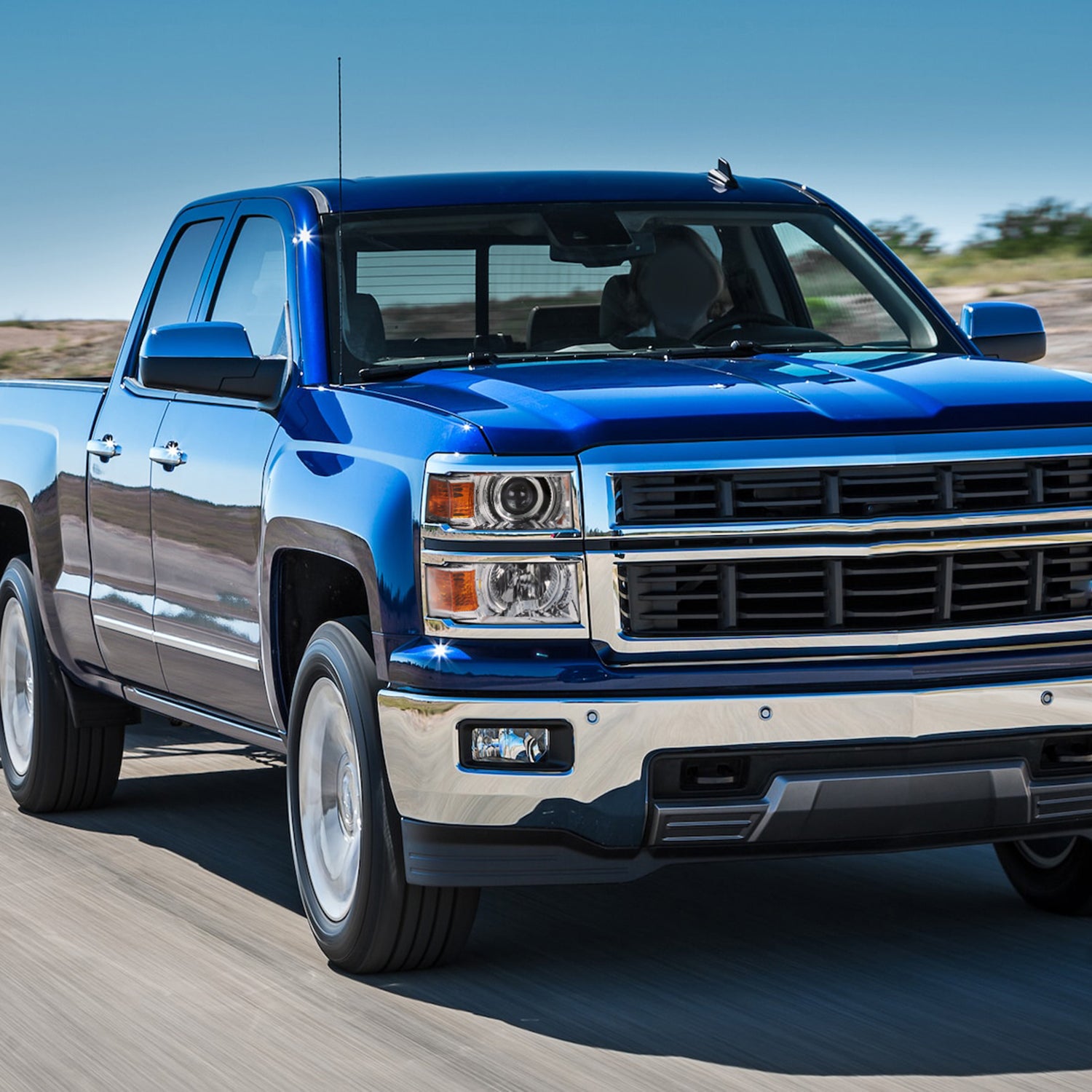 2014-2015 Chevy Silverado 1500 Projector Headlights Chrome/Clear Lens