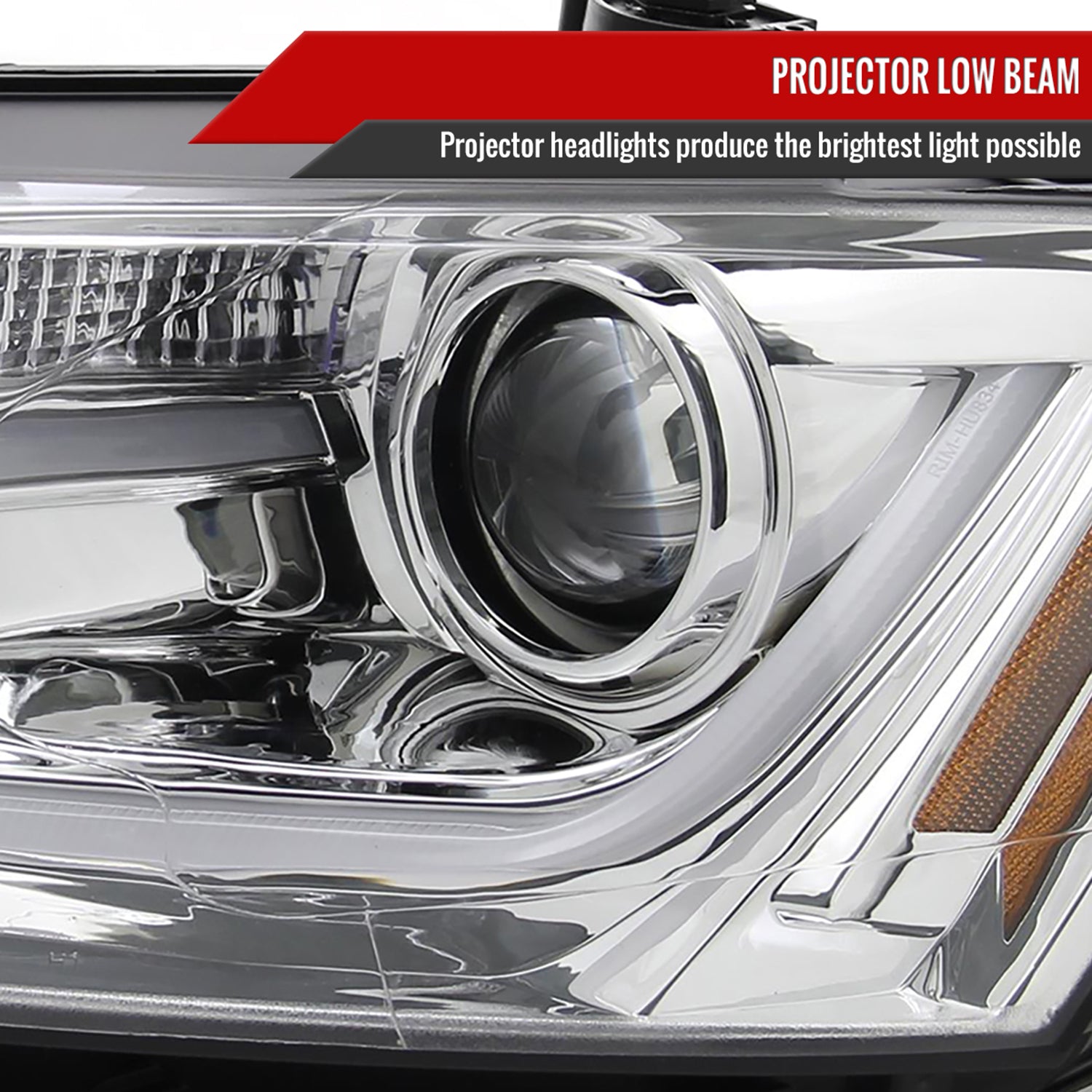 2011-2018 VW Jetta MK6 LED Bar Projector Headlights Chrome/Clear Lens