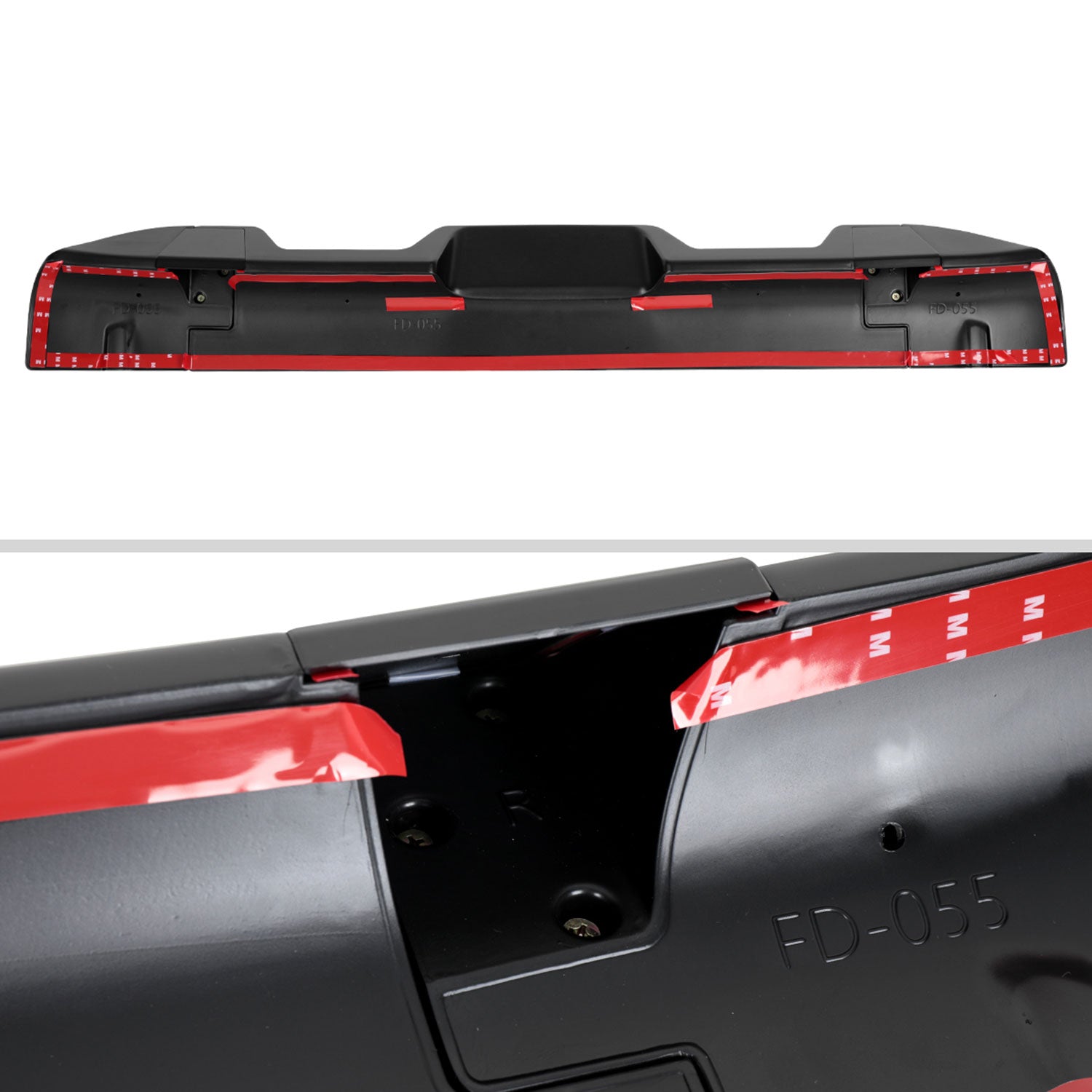 2011-2016 Ford F-250/F-350/F-450 Rear Roof Matt Black Truck Spoiler Wing Kit