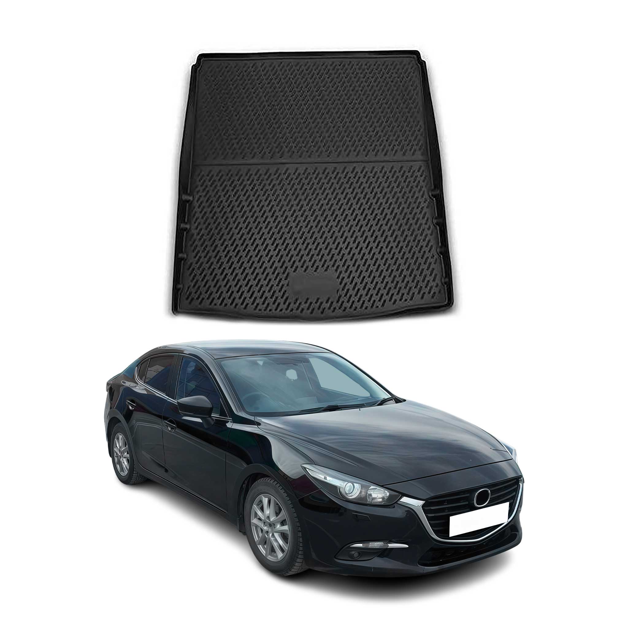 2014-2018 Mazda 3 Sedan Cargo Liner Trunk Mat All Weather Black