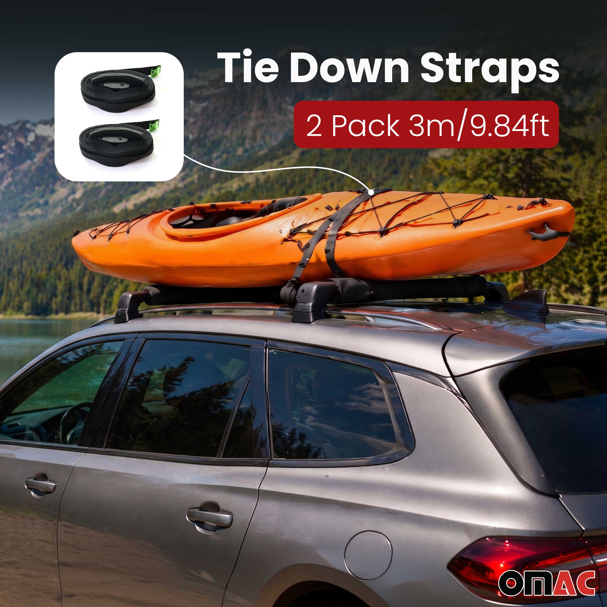 Roof Rack Pads Car Roof Surfboard Windsurf Canoe Crossbar Protection 2Pcs