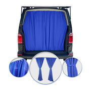 2016-2024 Mercedes Metris Trunk Tailgate Curtains Blue 2 Privacy Curtains