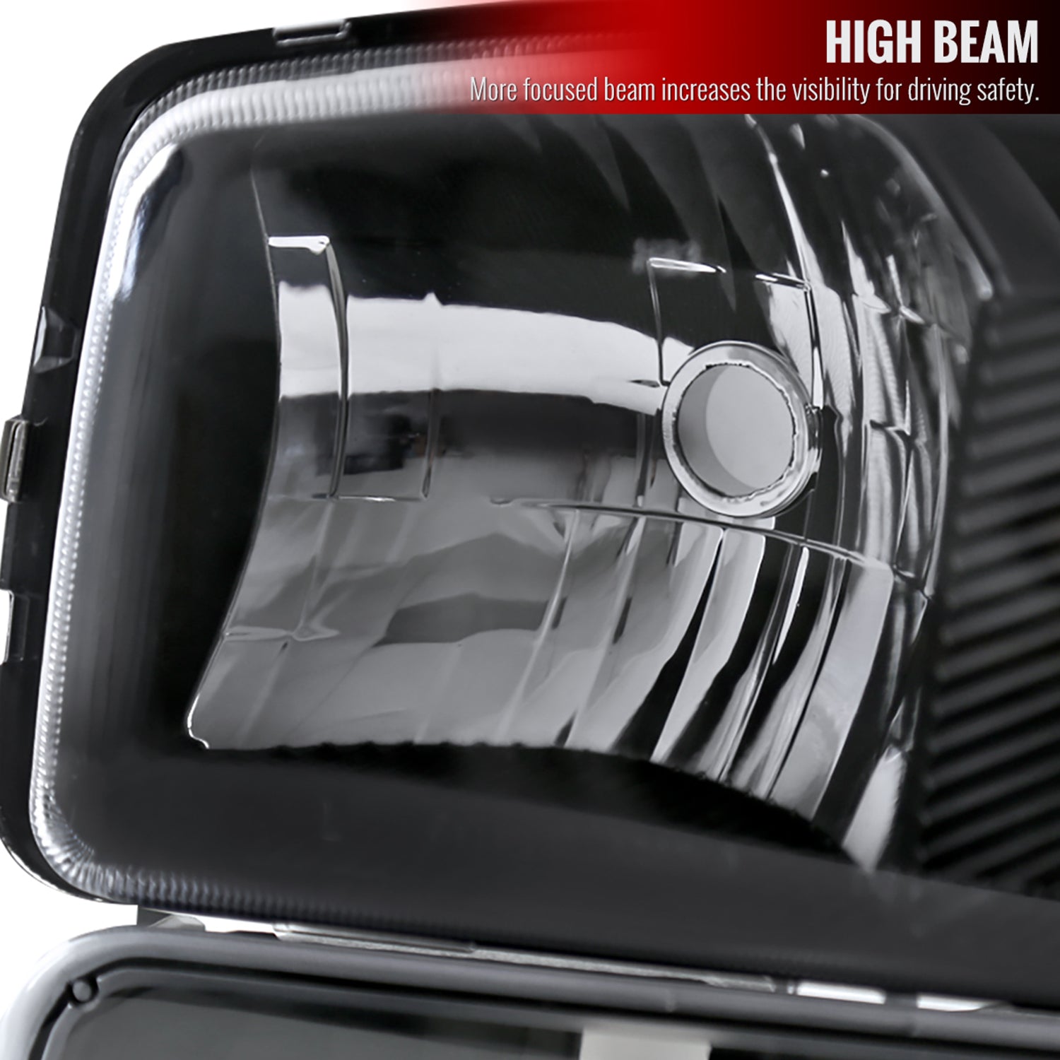 1999-2007 GMC Sierra/Yukon/Yukon XL Factory Crystal Headlights Amber & Black