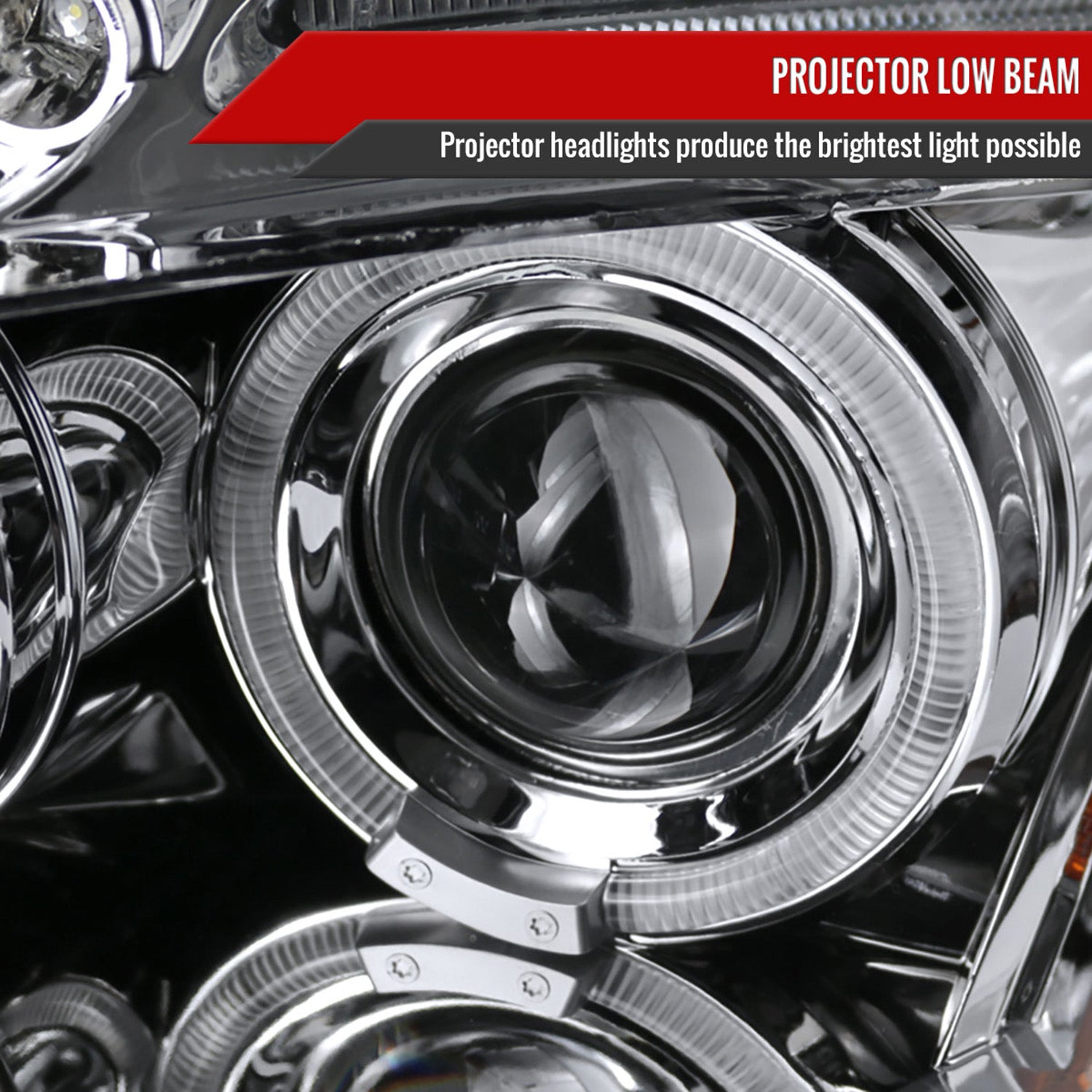 2006-2011 Mitsubishi Eclipse Dual Halo Projector Headlights Chrome/Clear Lens