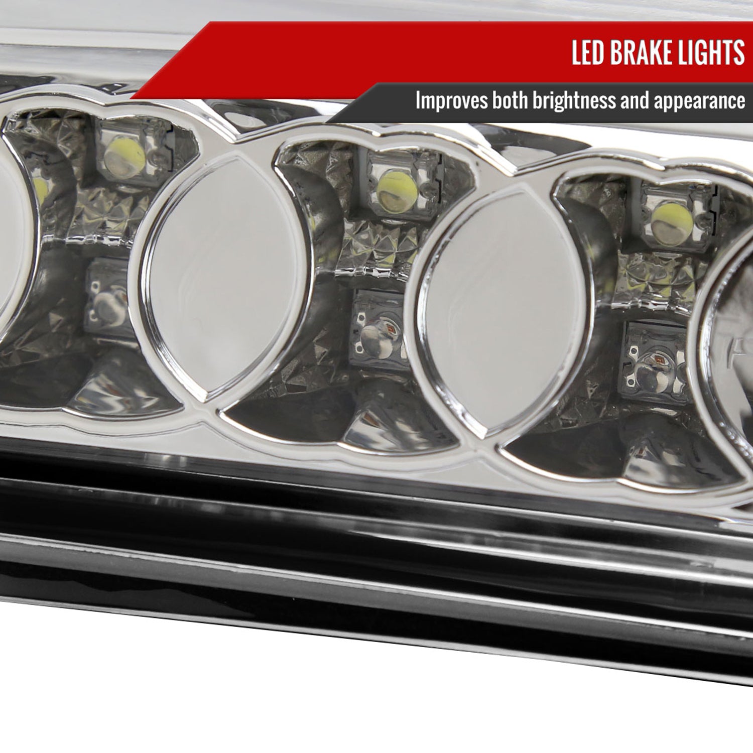 2004-2008 Ford F-150 LED 3rd Brake Light Chrome Housing/Clear Lens