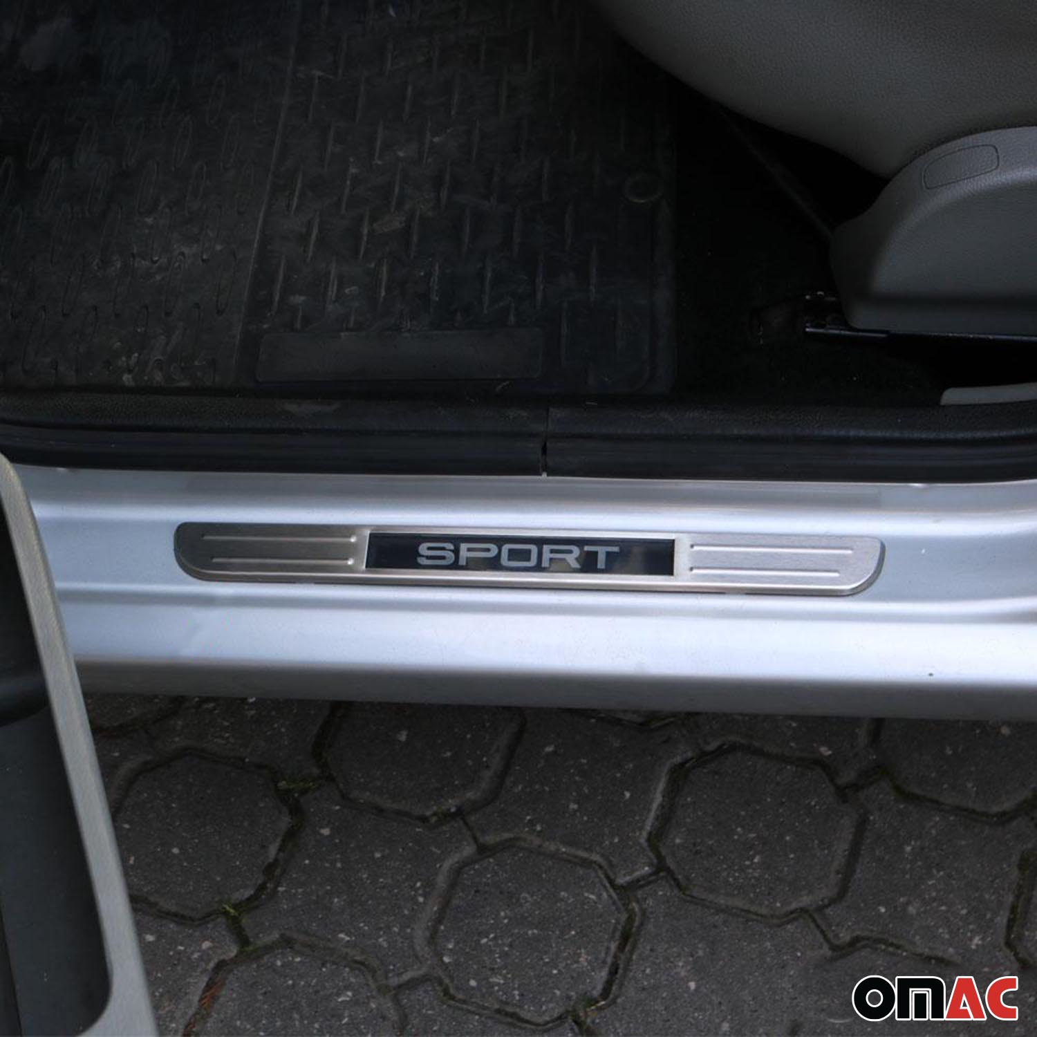 Saturn Door Sill Scuff Plate Illuminated Sport Stainless Steel Silver 2 Pcs