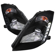 2003-2005 Nissan 350Z Projector Headlights Matte Black Housing/Clear Lens
