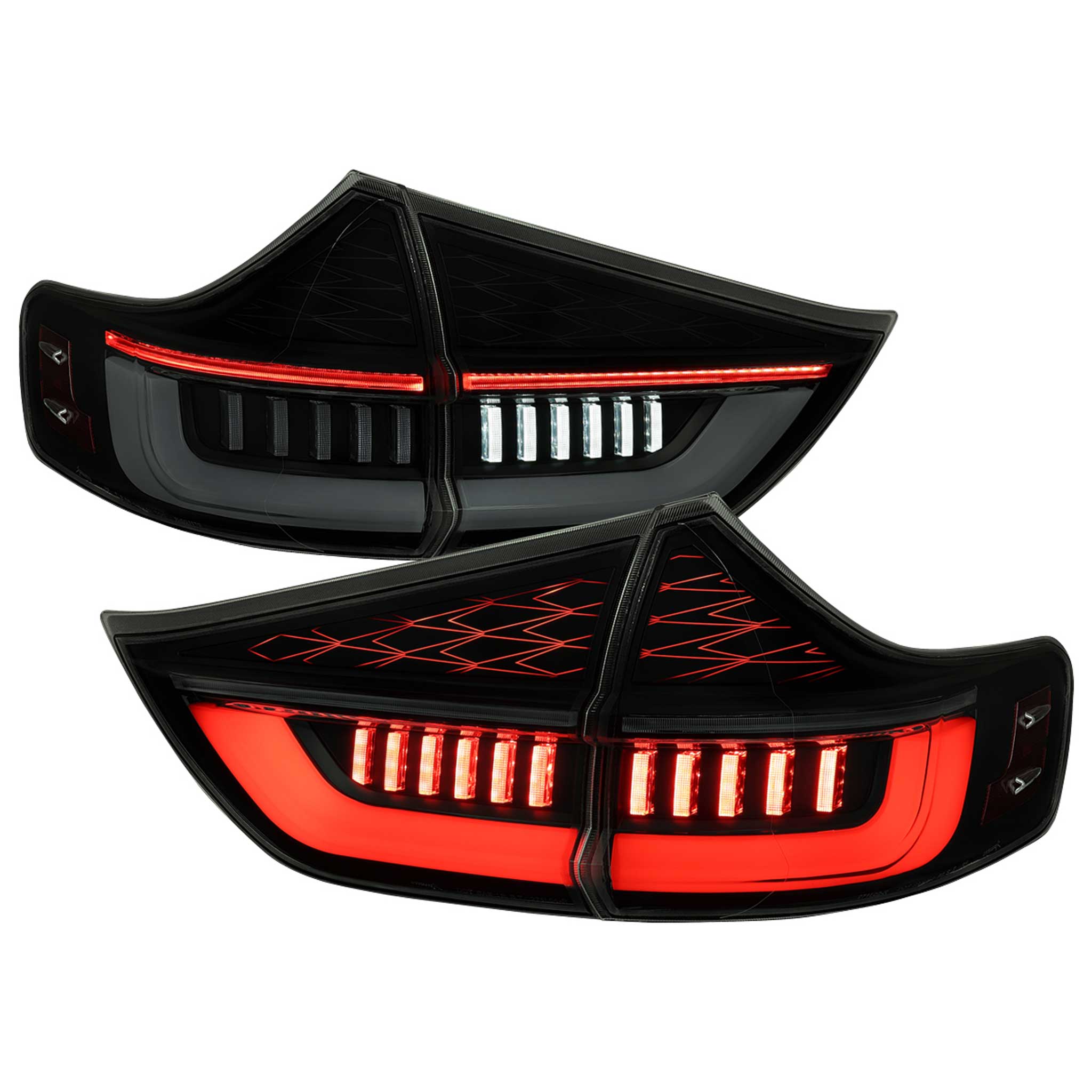 For Toyota Sienna 2011-2014 Full LED Tail Lights Sequential Signal Startup Black Housing Smoked Lens
