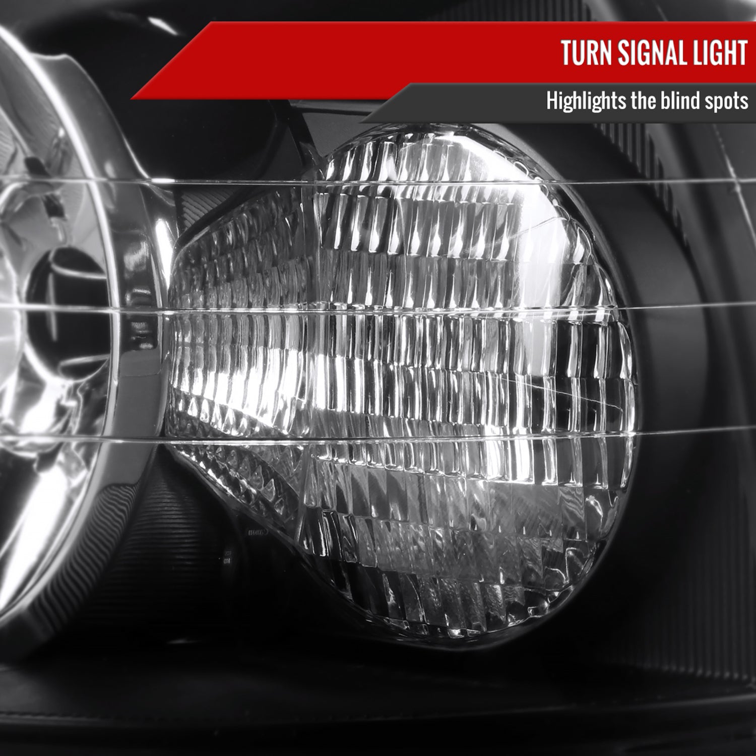 2005-2011 Lincoln Town Car Factory Style Headlights Matte Black/Clear Lens