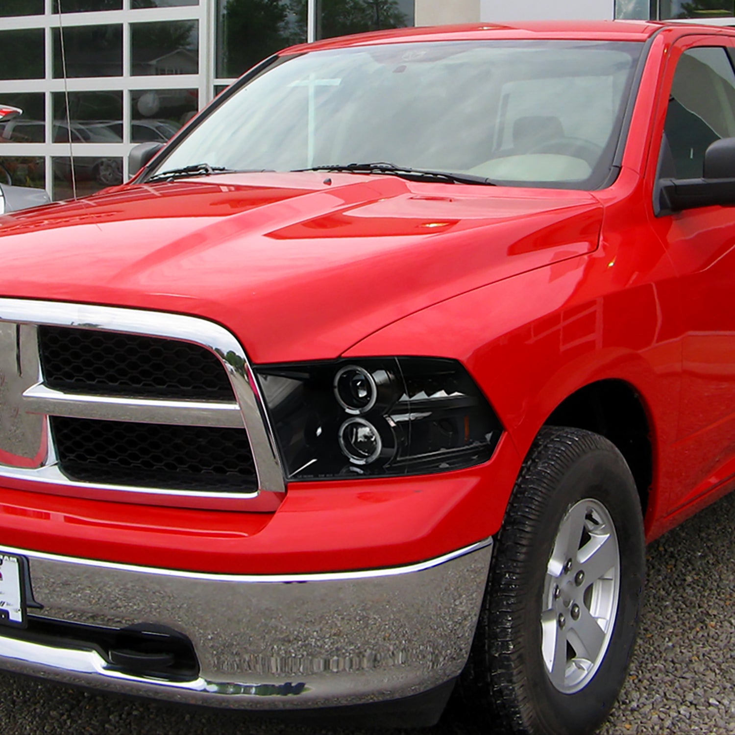 2009-2018 Dodge RAM 1500 / RAM 2500 3500 Dual Halo Headlights Jet Black
