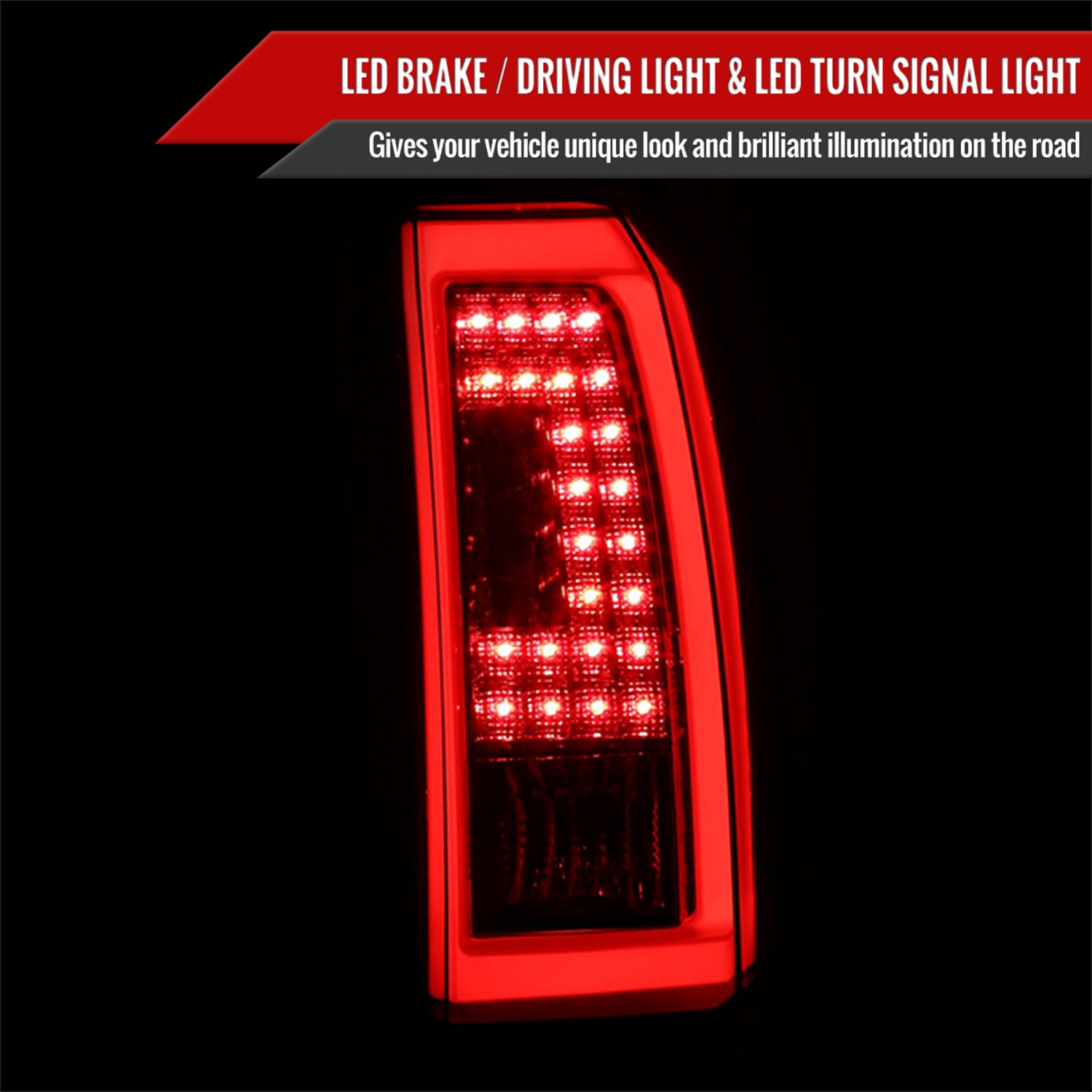 2015-2020 GMC Yukon/Yukon XL Denali SLE/SLT LED Tail Lights Glossy Black/Smoke