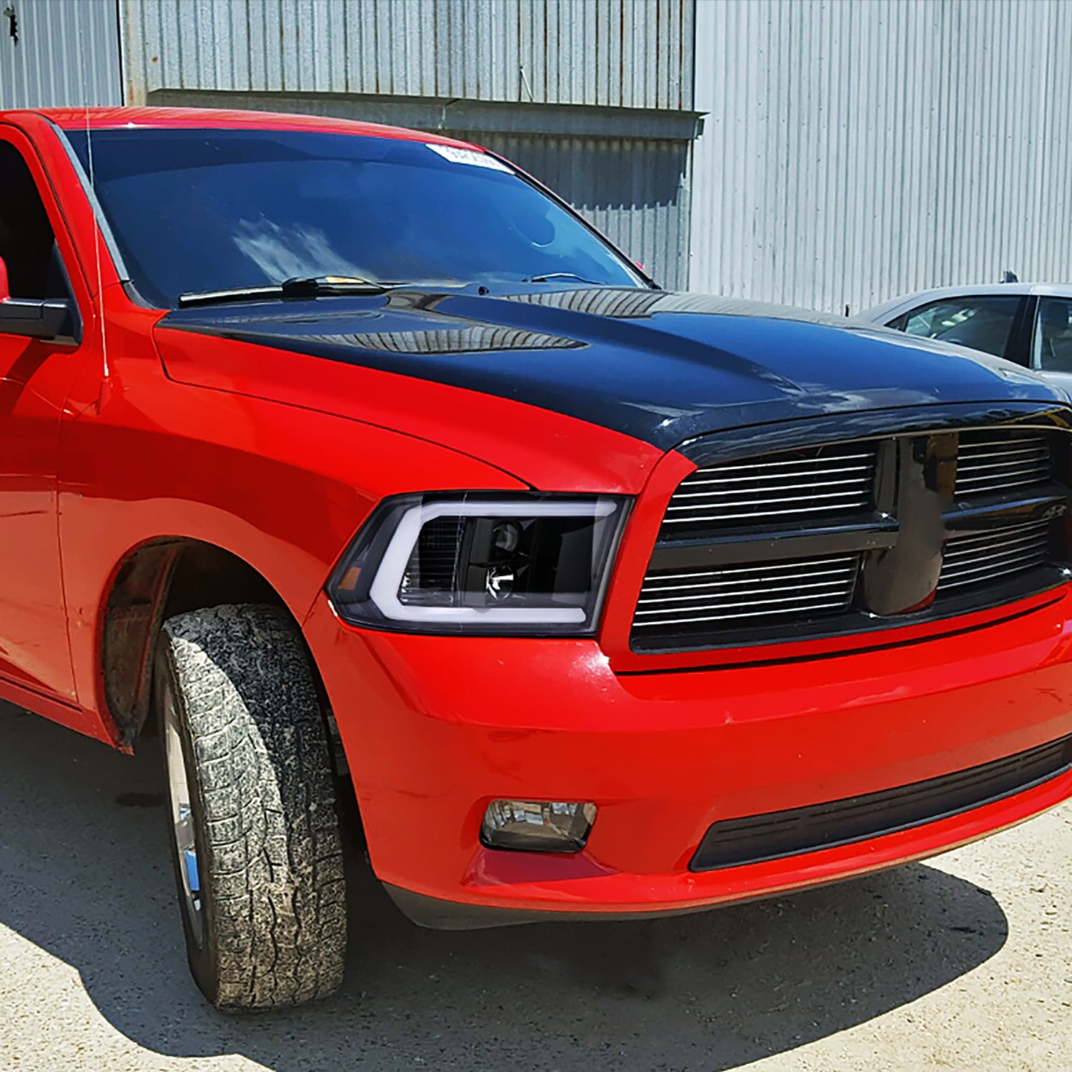 2009-2018 Dodge RAM 1500 / RAM 2500 3500 LED C-Bar Headlights Jet Black