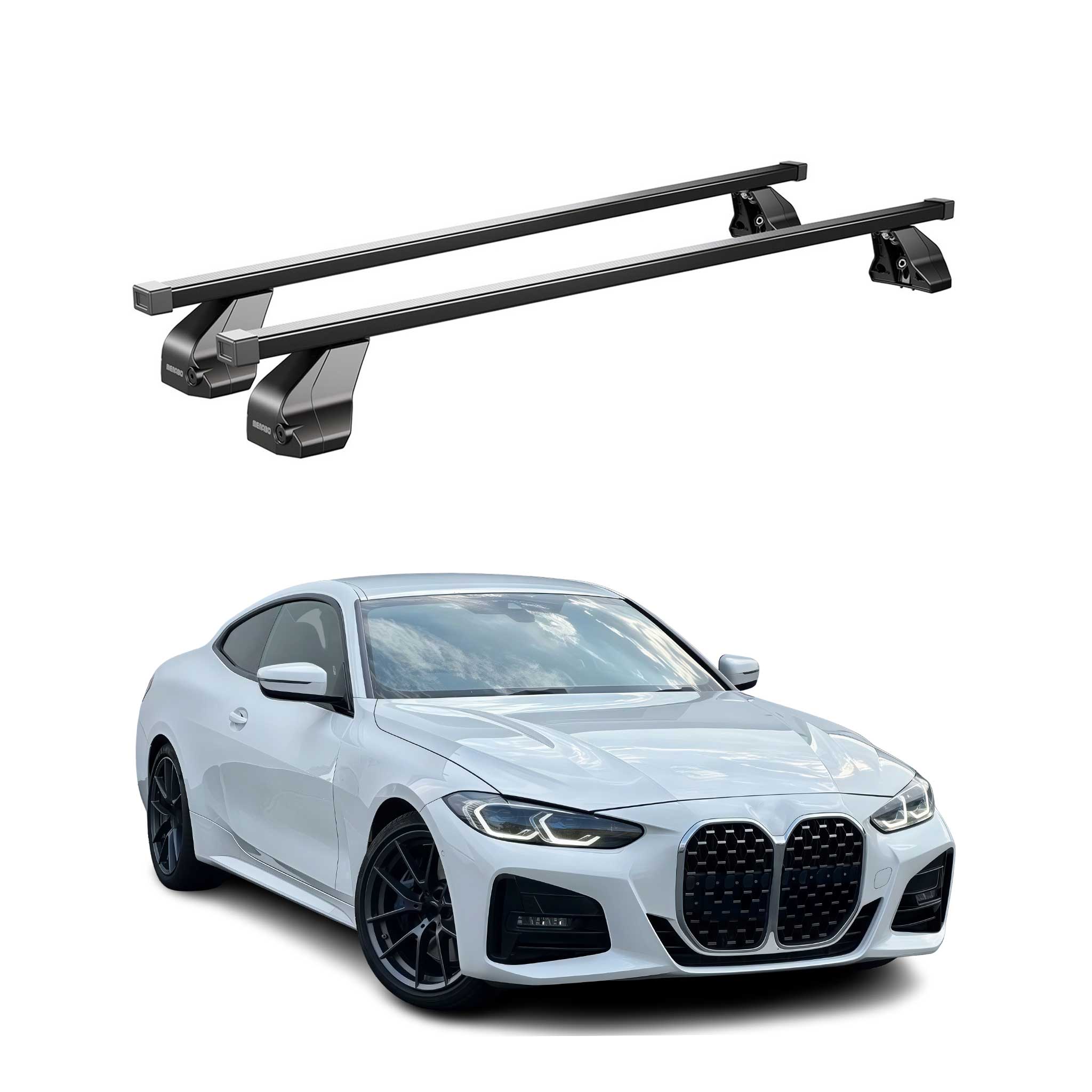 Roof Racks Cross Bars Carrier for BMW 4 G26 Gran Coupe 2022-2026 Steel Black