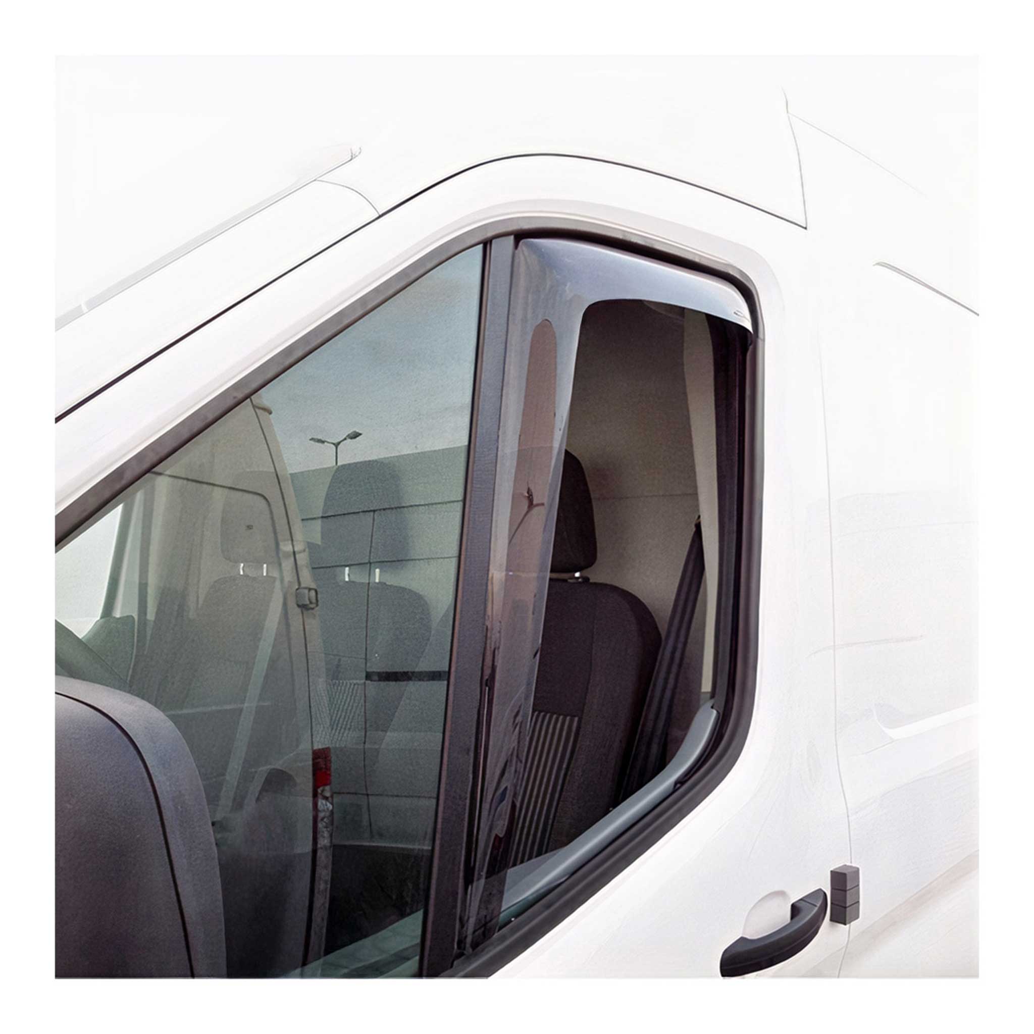 2015-2026 Ford Transit Window Visor Vent Rain Deflector 2Pcs Smoke