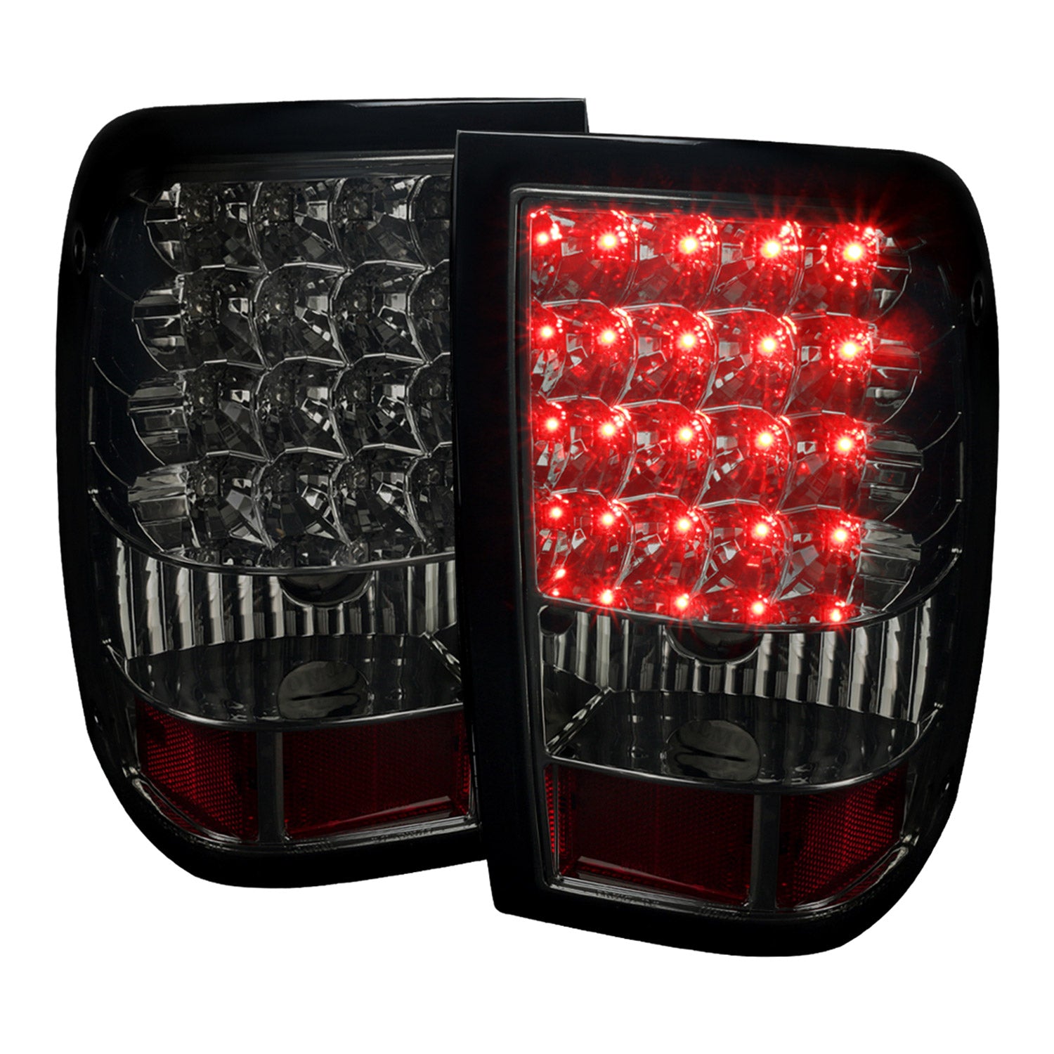 2006-2011 Ford Ranger LED Tail Lights Chrome Housing/Smoke Lens