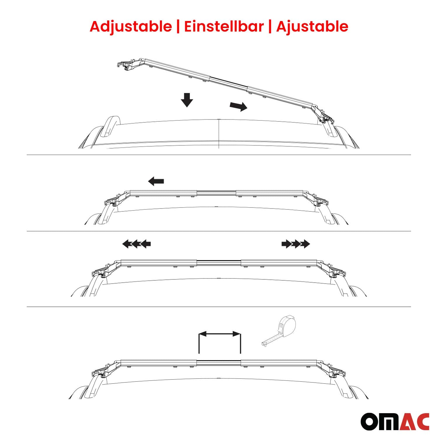 2015-2018 Volvo V60 Cross Country Roof Rack Cross Bars Silver