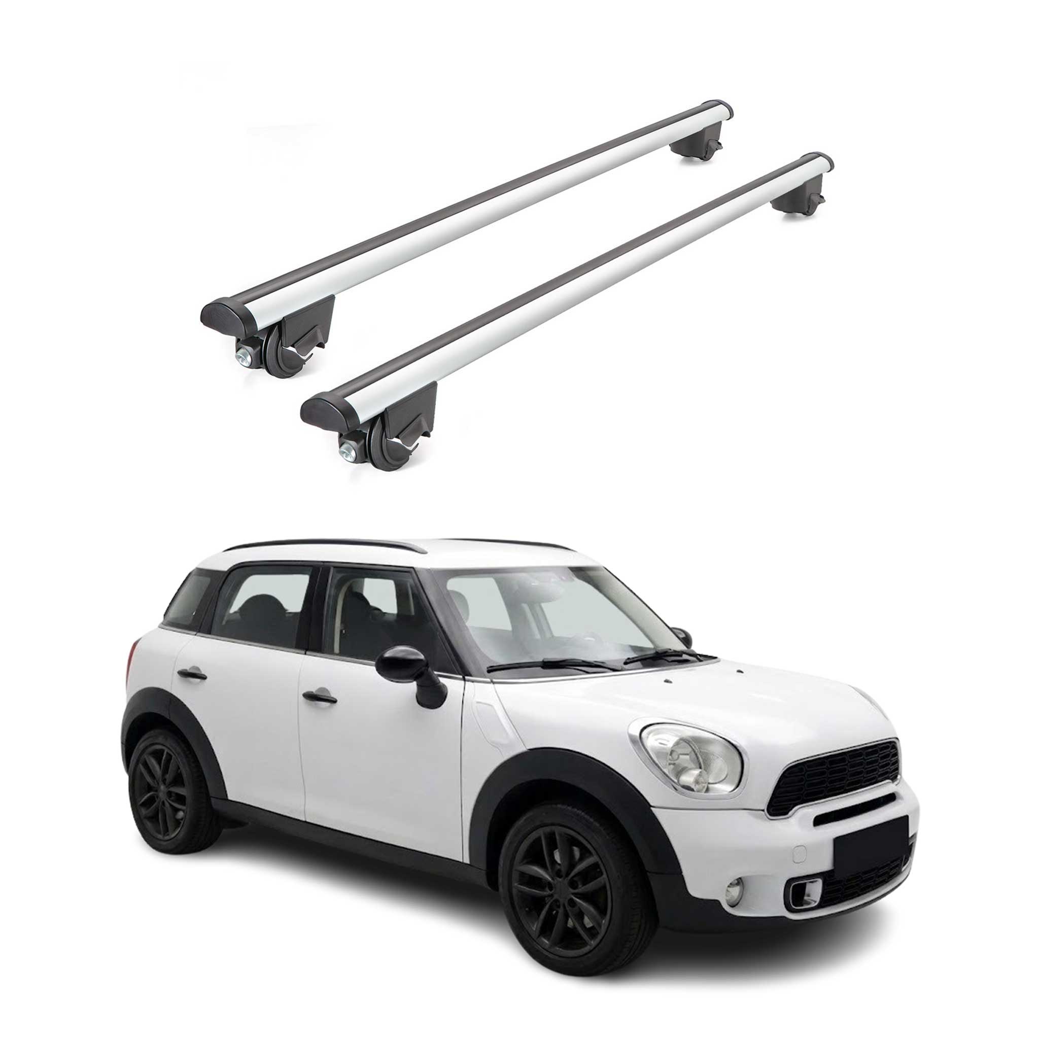 2011-2016 Mini Cooper Countryman R60 Roof Rack Cross Bars Silver