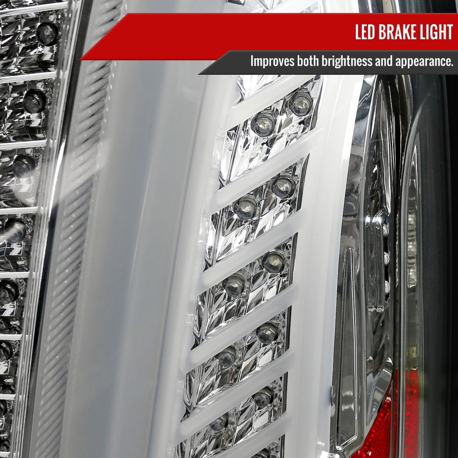 2003-2007 Cadillac CTS LED Tail Lights Chrome Housing/Clear Lens