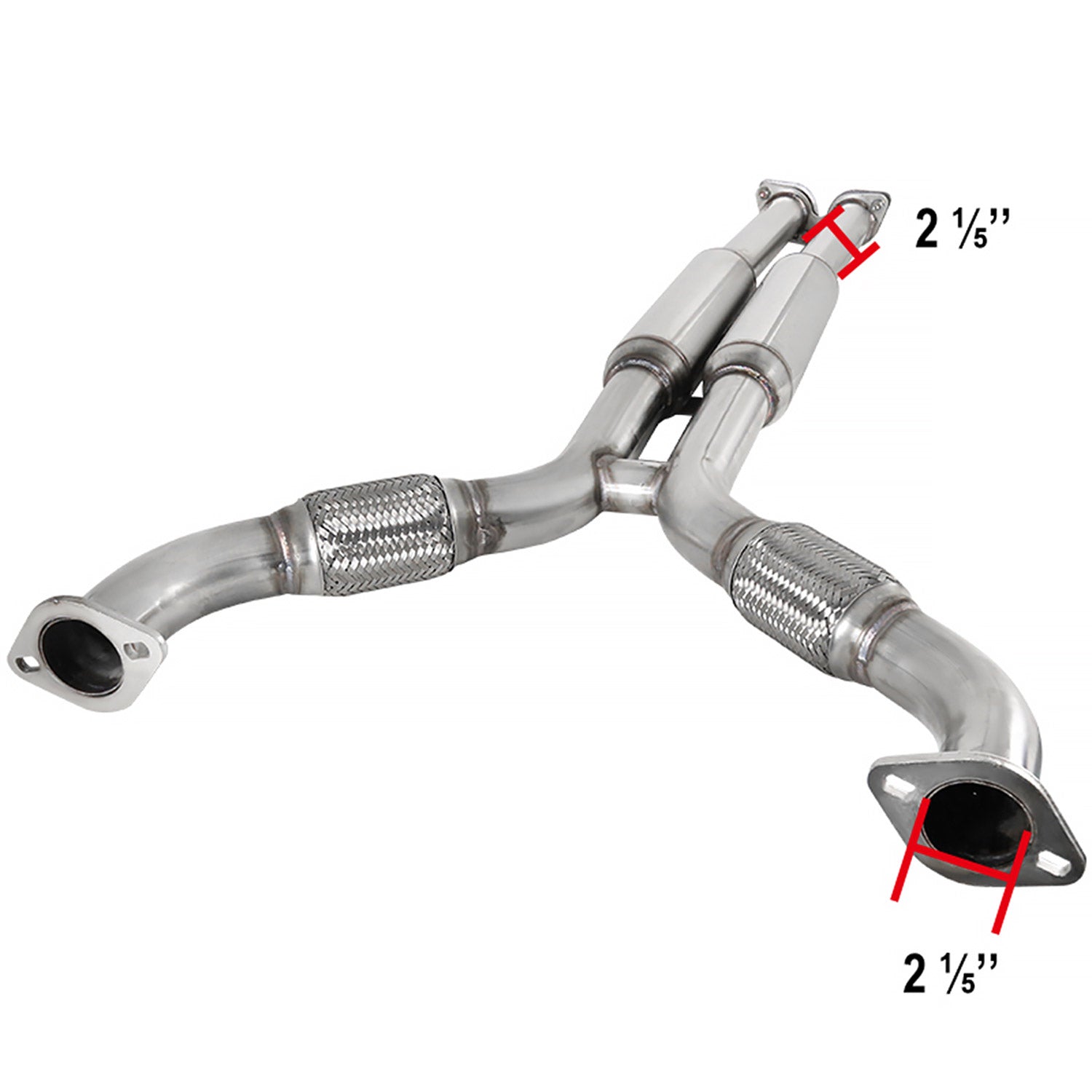 2003-2007 Infiniti G35 Coupe S.Steel Dual Catback Exhaust System Burnt Tip
