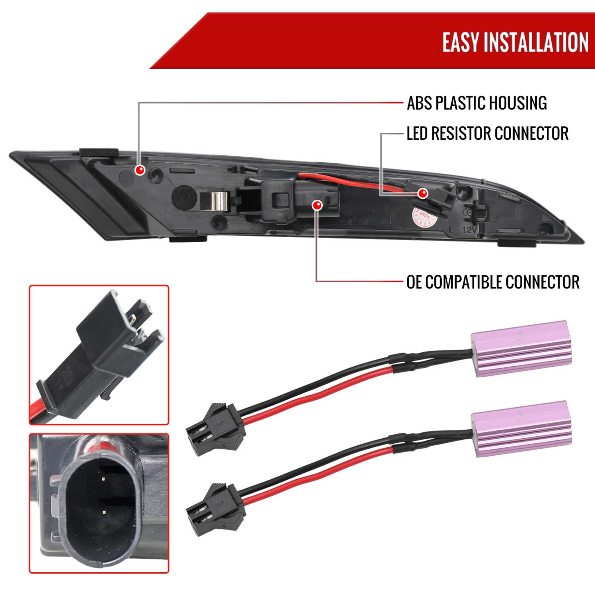 For Porsche 911 997 992 2019-2025 LED Turn Signal Light Smoke Sequential
