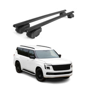 2025-2026 Nissan Armada Roof Rack Cross Bars Luggage Carrier Alu Black 2x
