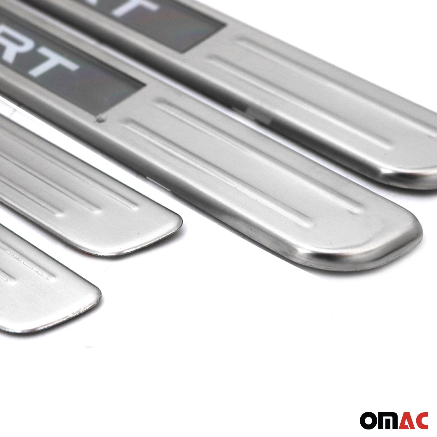 Toyota Door Sill Scuff Plate Illuminated Brushed Stainless Steel Silver 4 Pcs
