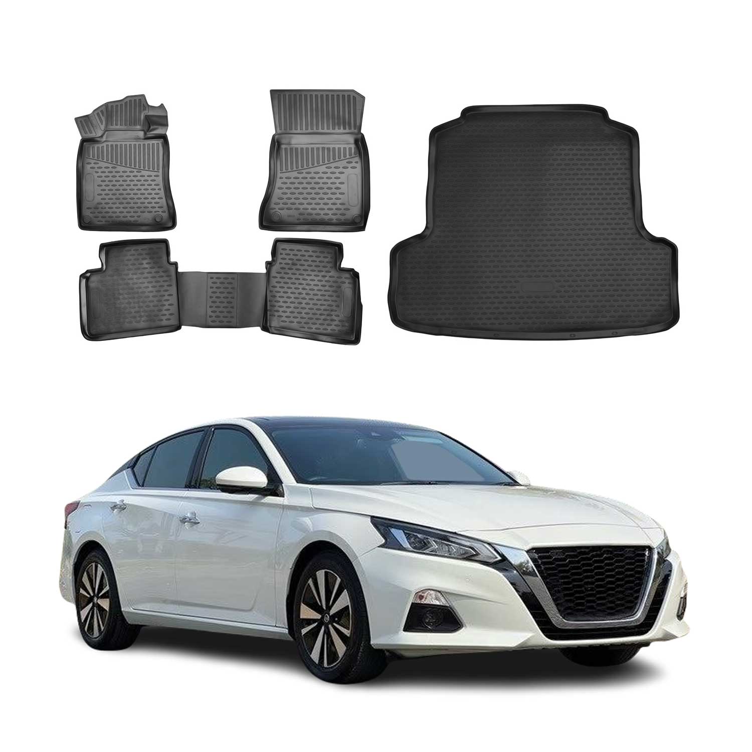 2019-2026 Nissan Altima Floor Mats & Cargo Liner Full Set Black