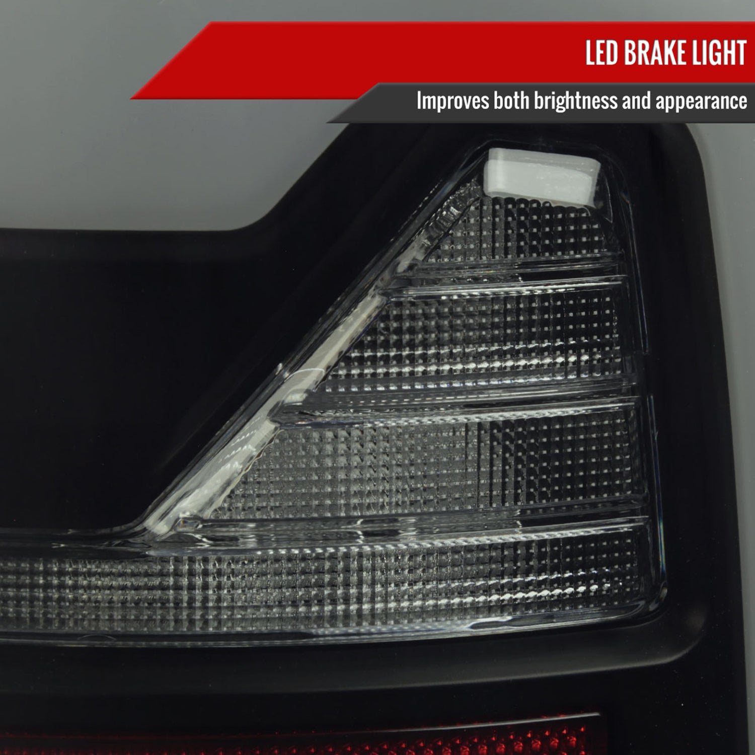 2002-2006 Dodge RAM 1500/2500/3500 White LED Bar Tail Lights Matte Black/Smoke