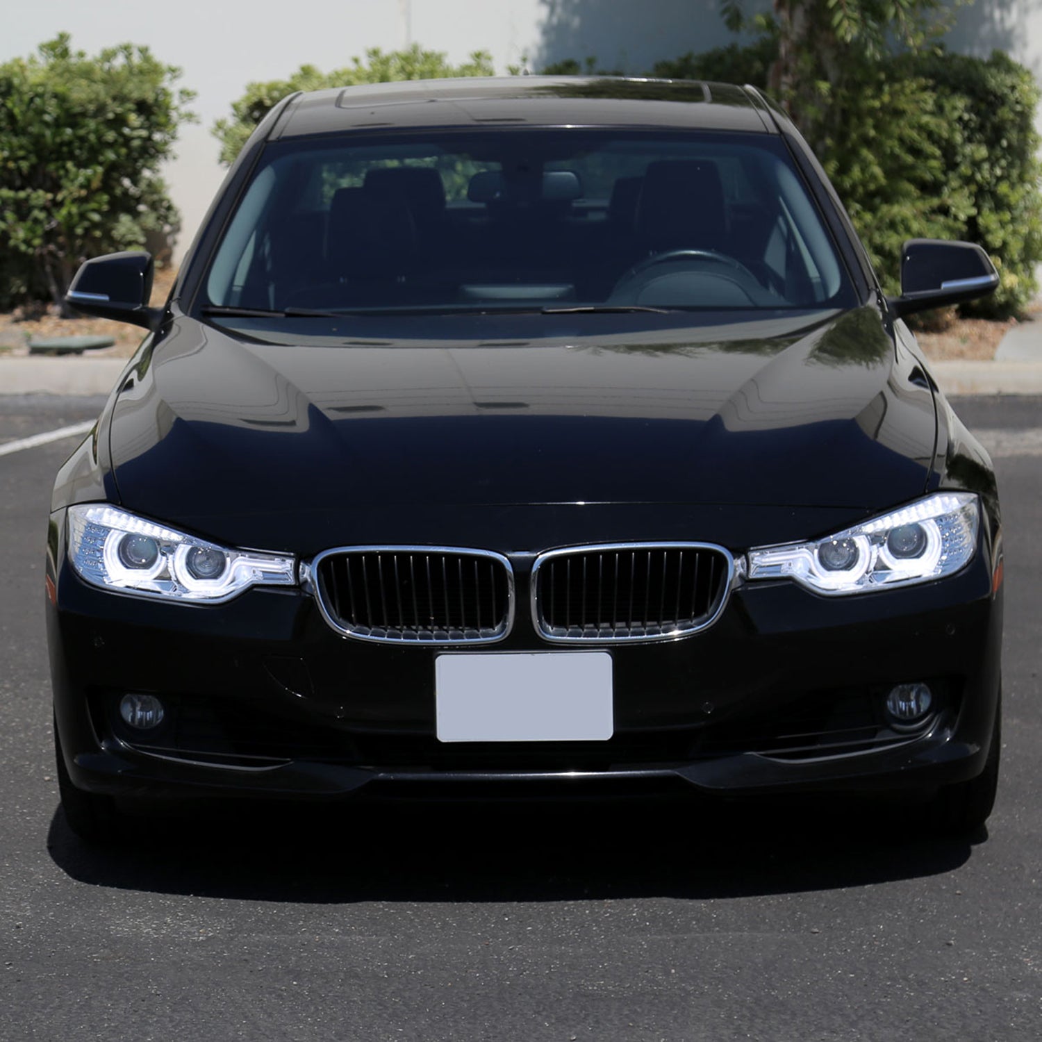 2012-2015 BMW F30 3 Series Sedan Dual U-Bar Headlights LED Signal Lights Chrome