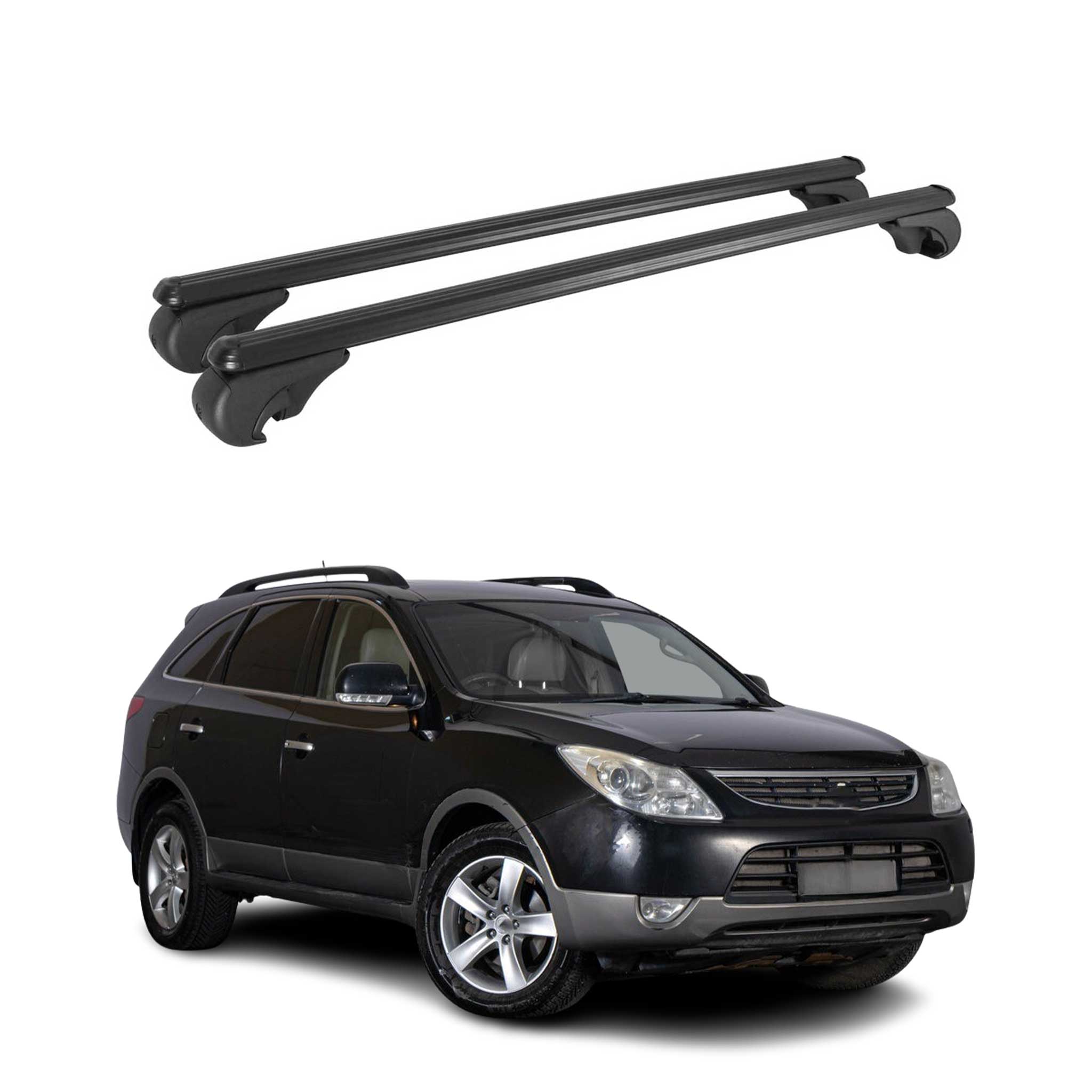Roof Rack Cross Bars Luggage Carrier for Hyundai Veracruz 2007-2012 TÜV Black 2x