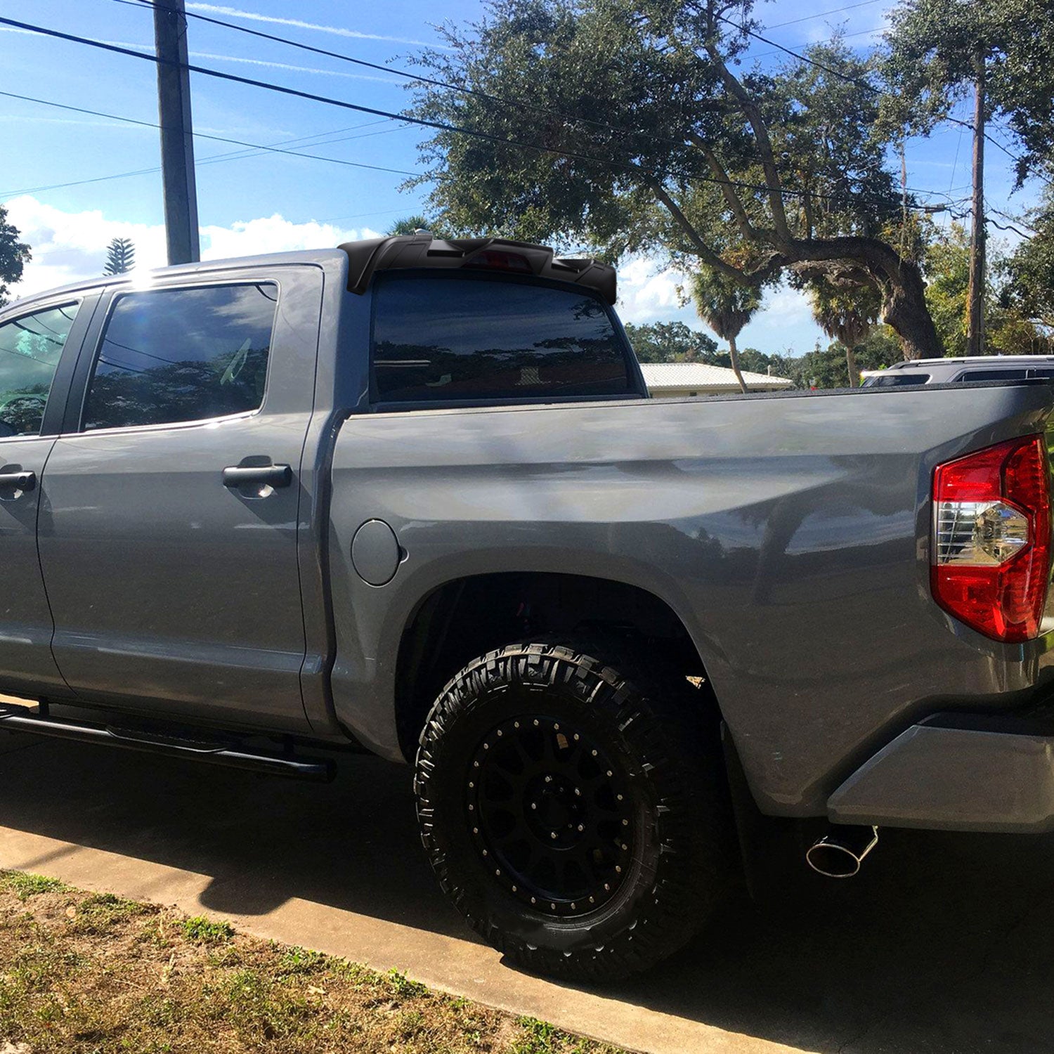 2007-2013 Toyota Tundra Rear Roof Matte Black Truck Spoiler Wing Kit