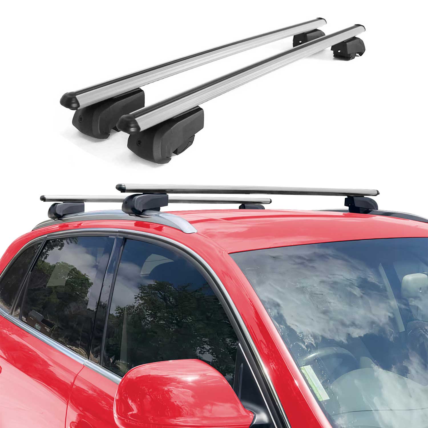 2017-2022 Kia Sportage Roof Rack Cross Bars Silver
