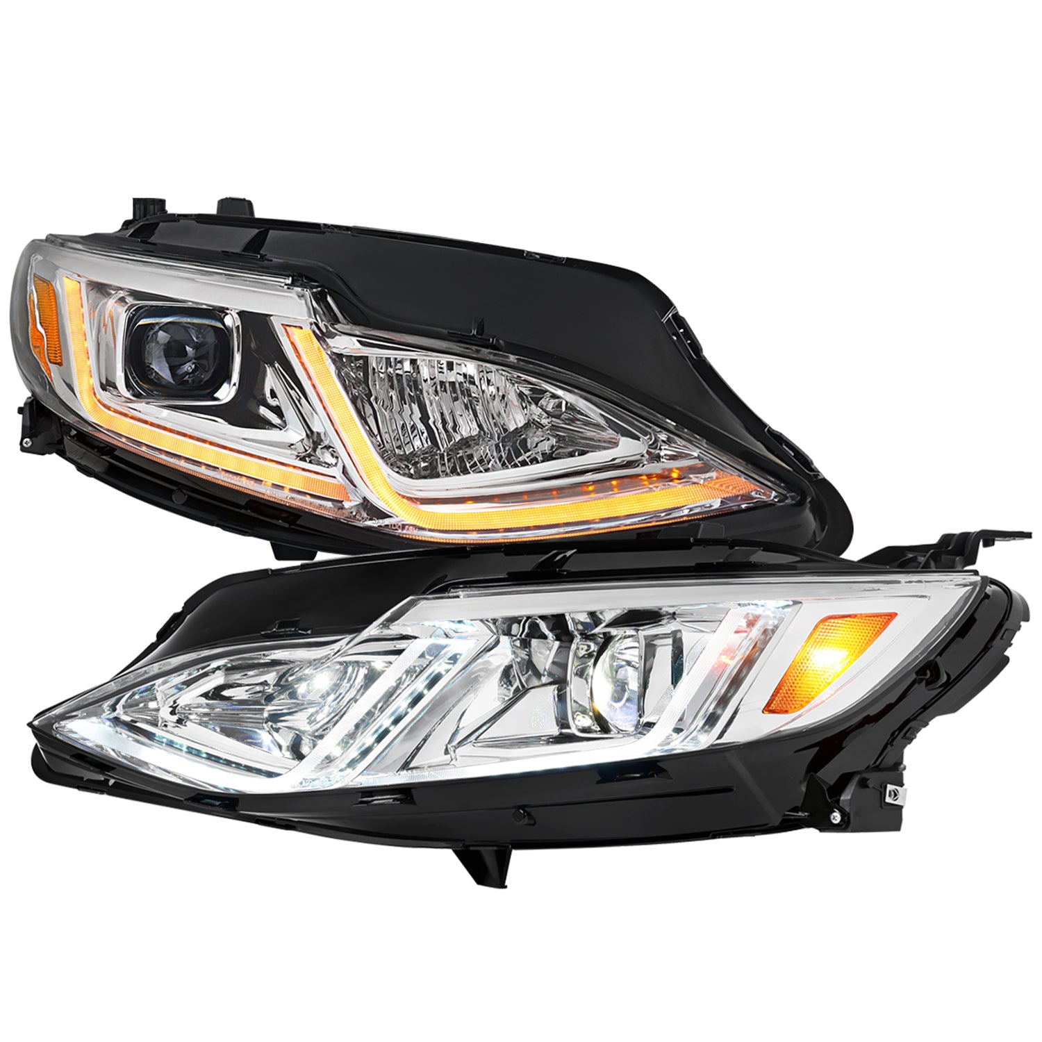 2019-2024 Chevy Malibu Full LED Projector Headlights Turn Signal Chrome