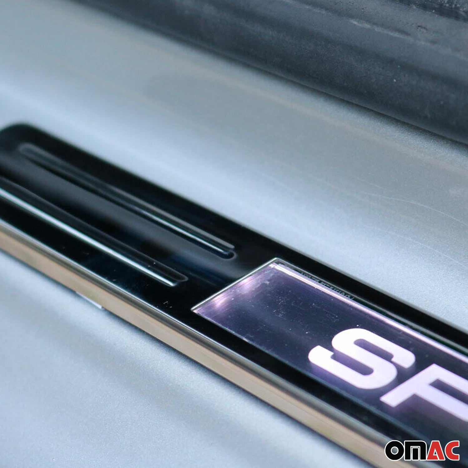 2012-2019 Mercedes B Class W246 Door Sill Scuff Plate Illuminated Sport Stainless Steel Silver 4 Pcs