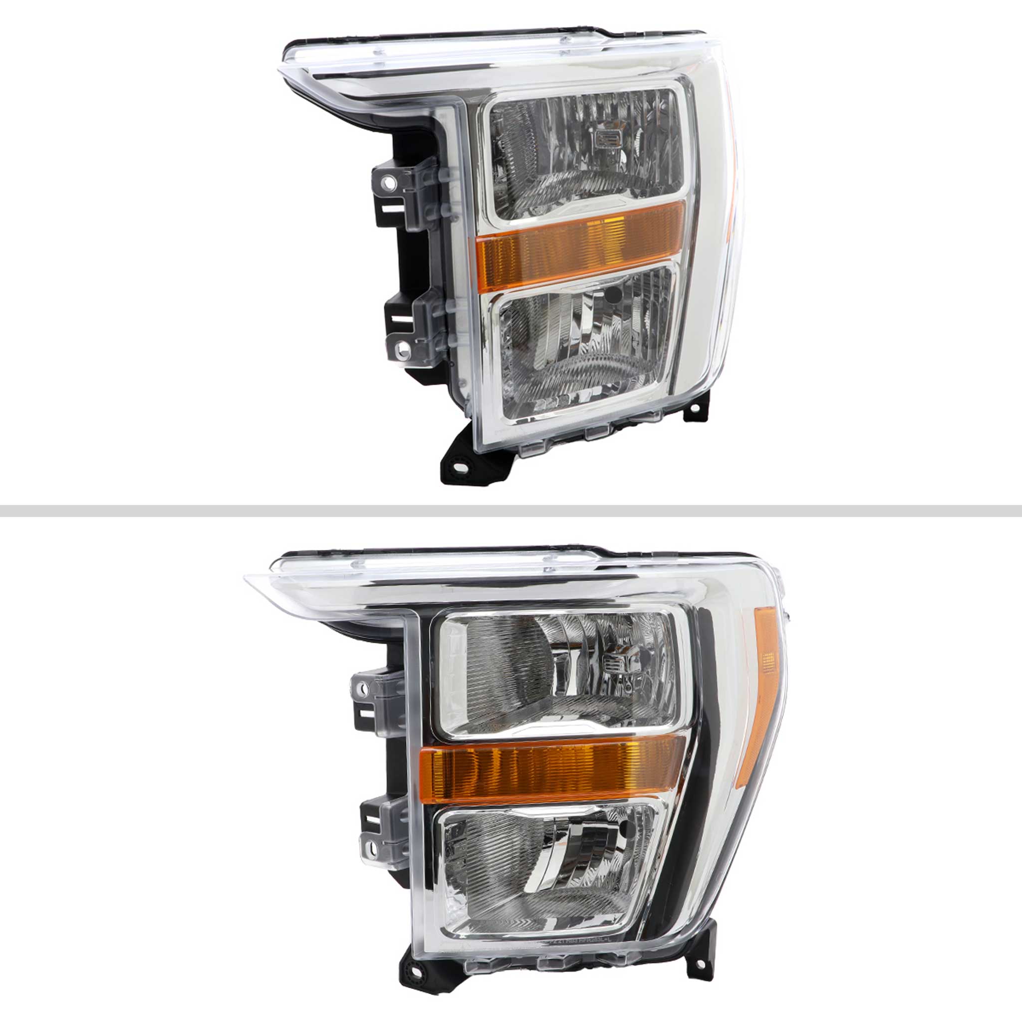 For Ford F-150 2021-2023 Factory Style Headlight Chrome Housing Clear Lens Driver Side Only