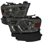 2019-2024 Dodge RAM 1500 Factory Headlights w/Amber Reflectors Chrome/Smoke