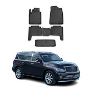 2010-2013 Infiniti QX56 Floor Mats Liners Full Set All Weather Black