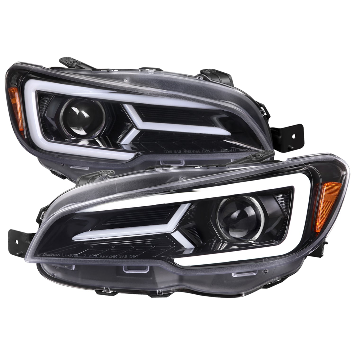 2015-2021 Subaru Impreza WRX/STI LED Bar Sequential Turn Signal Glossy Black