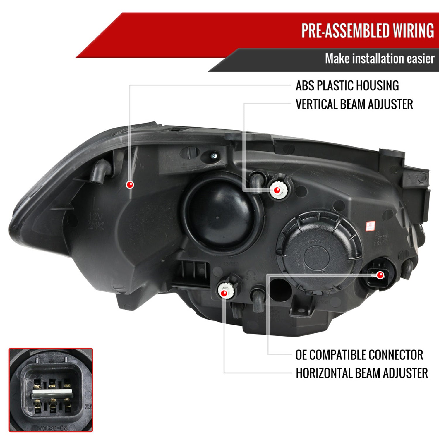 2010-2011 Kia Soul Projector Headlights LED Light Bar&LED Signal Lights Smoke