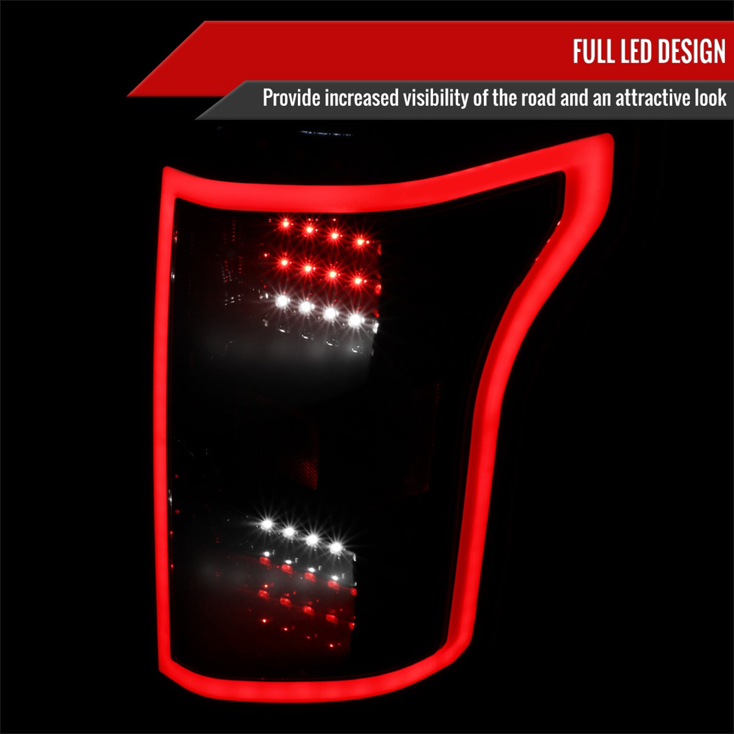 2018-2020 Ford F-150 LED Tail Lights Glossy Black Housing/Smoke Lens