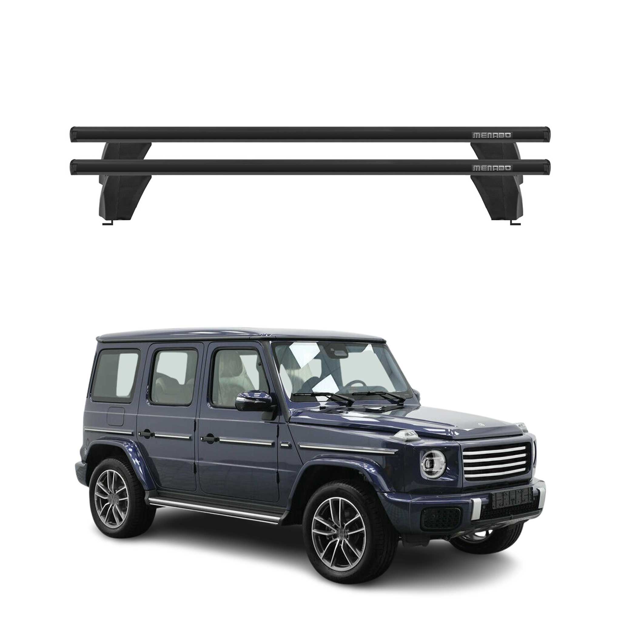 Roof Racks Cross Bars Carrier for Mercedes G Class W463 2019-2024 Alu Black 2x