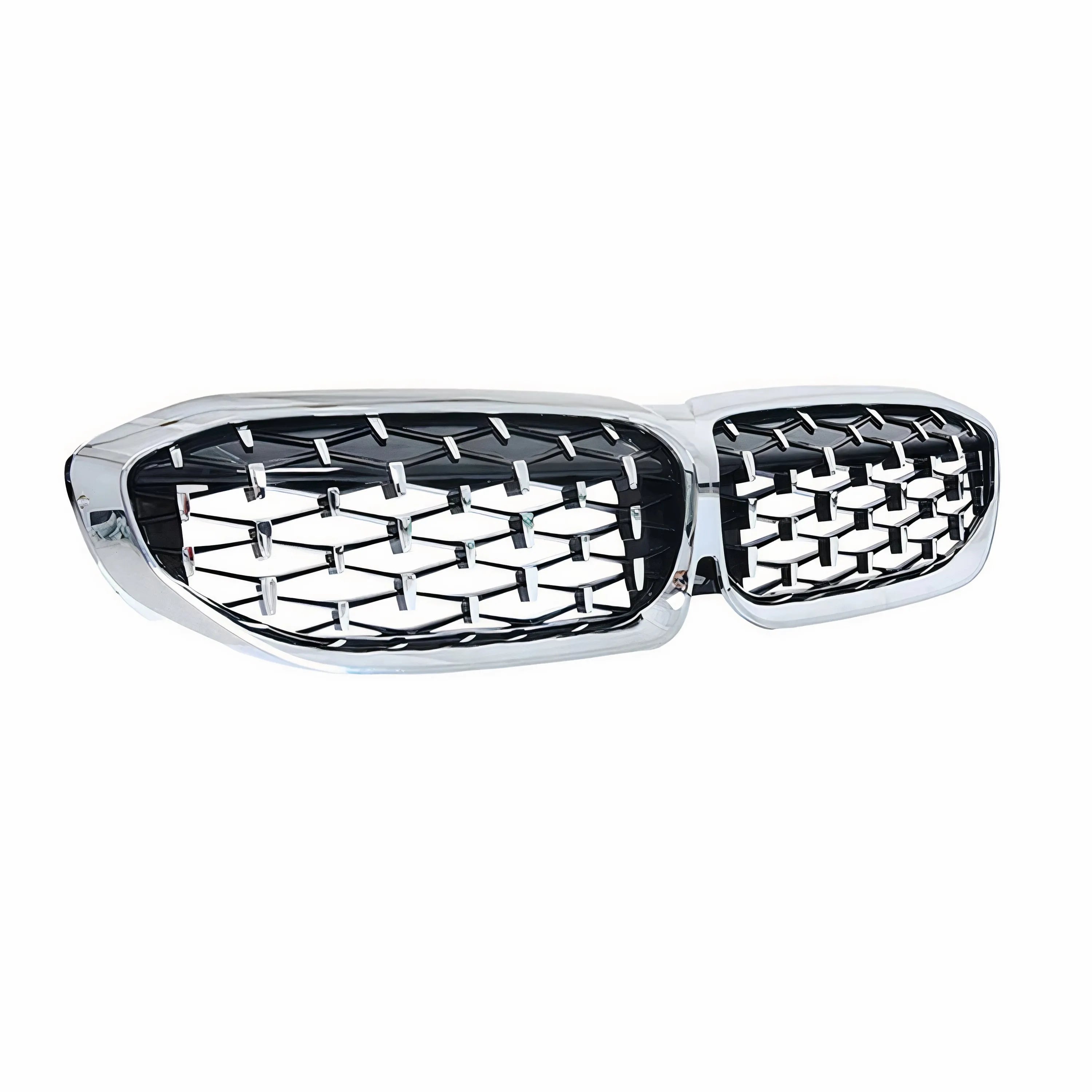 2019-2026 BMW 3 Series G20 Sedan Front Kidney Grille Glossy Black & Silvery Meteor